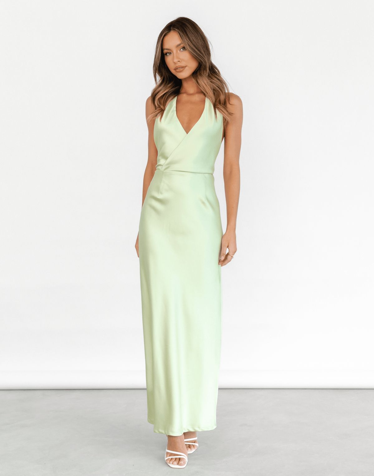 Zeus Maxi Dress (Lime) sold by Charcoal Clothing
