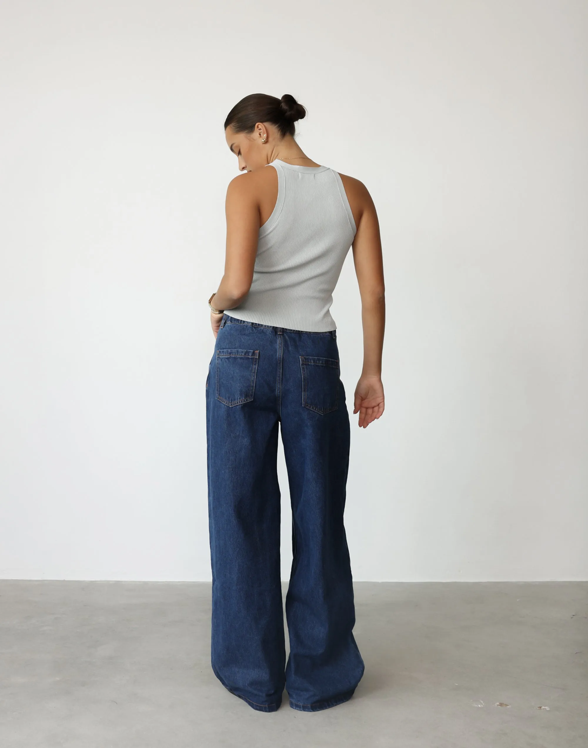 Slouched Tie Up Jean (Dark Denim) - By Lioness sold by Charcoal Clothing product image thumbnail 3