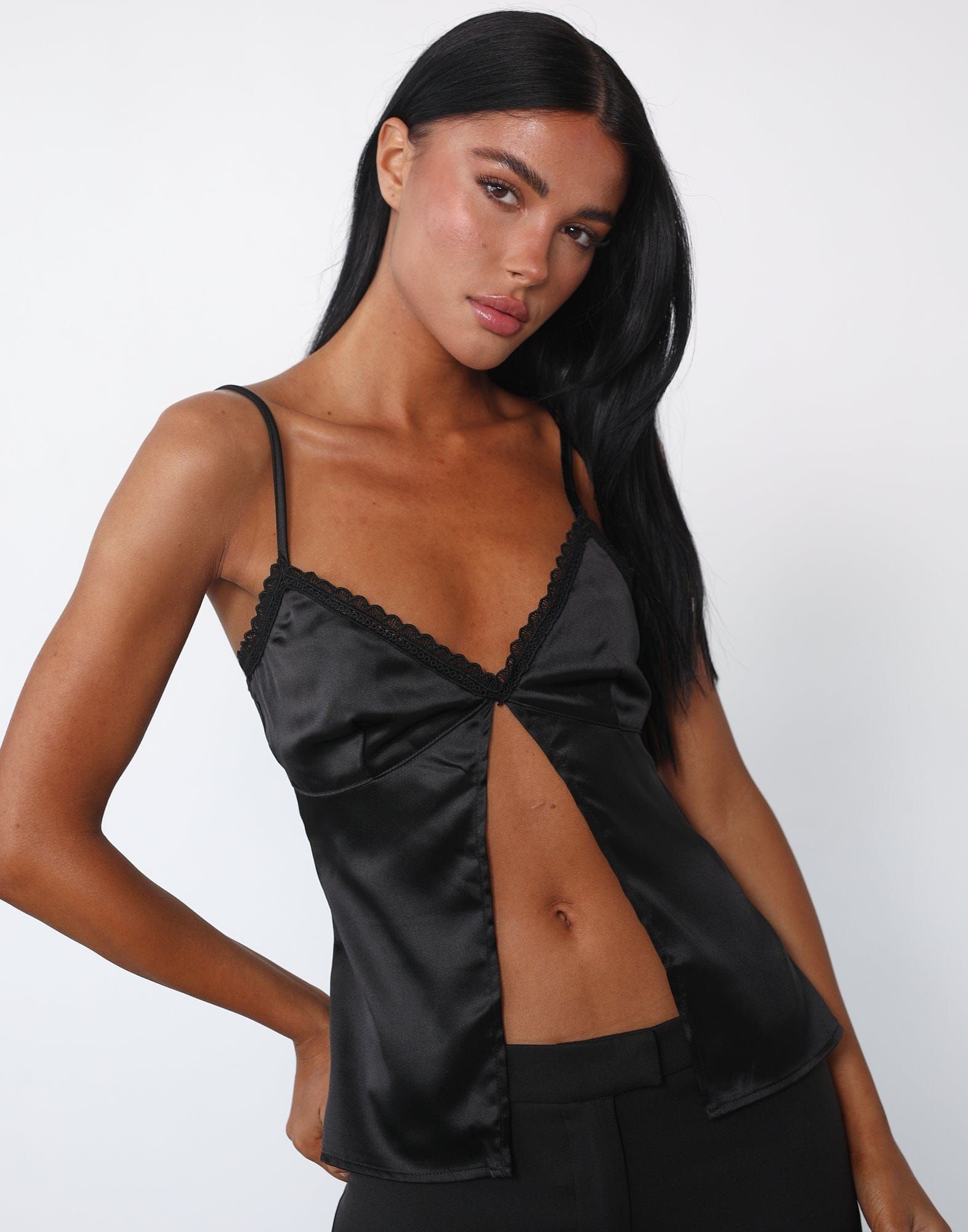 Maesi Cami Top (Black) sold by Charcoal Clothing