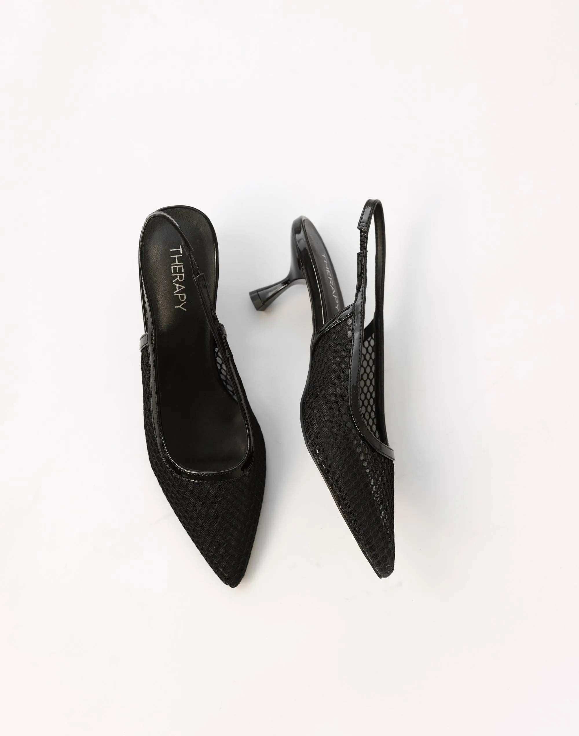 Bentleyy Heels (Black Patent) - By Therapy sold by Charcoal Clothing