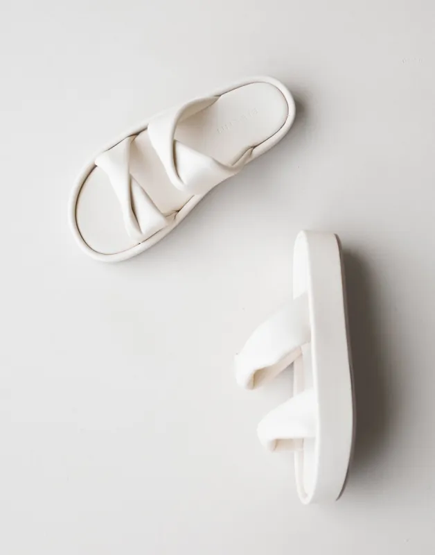 Ishan Slides (Bone) - By Billini sold by Charcoal Clothing