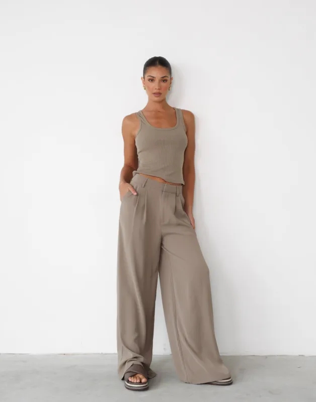 Laia Top (Beige) sold by Charcoal Clothing