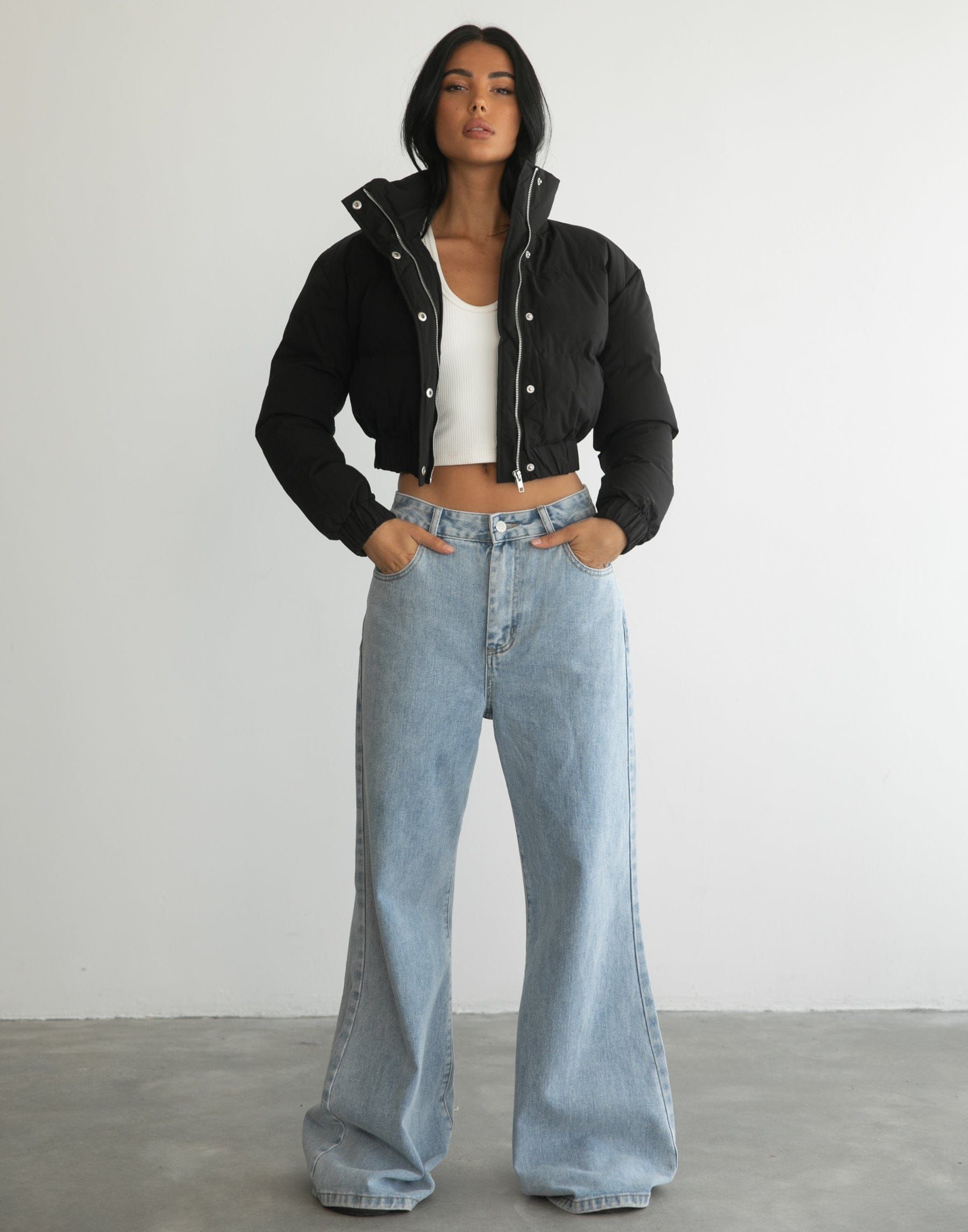 Robbie Puffer Jacket (Black) sold by Charcoal Clothing