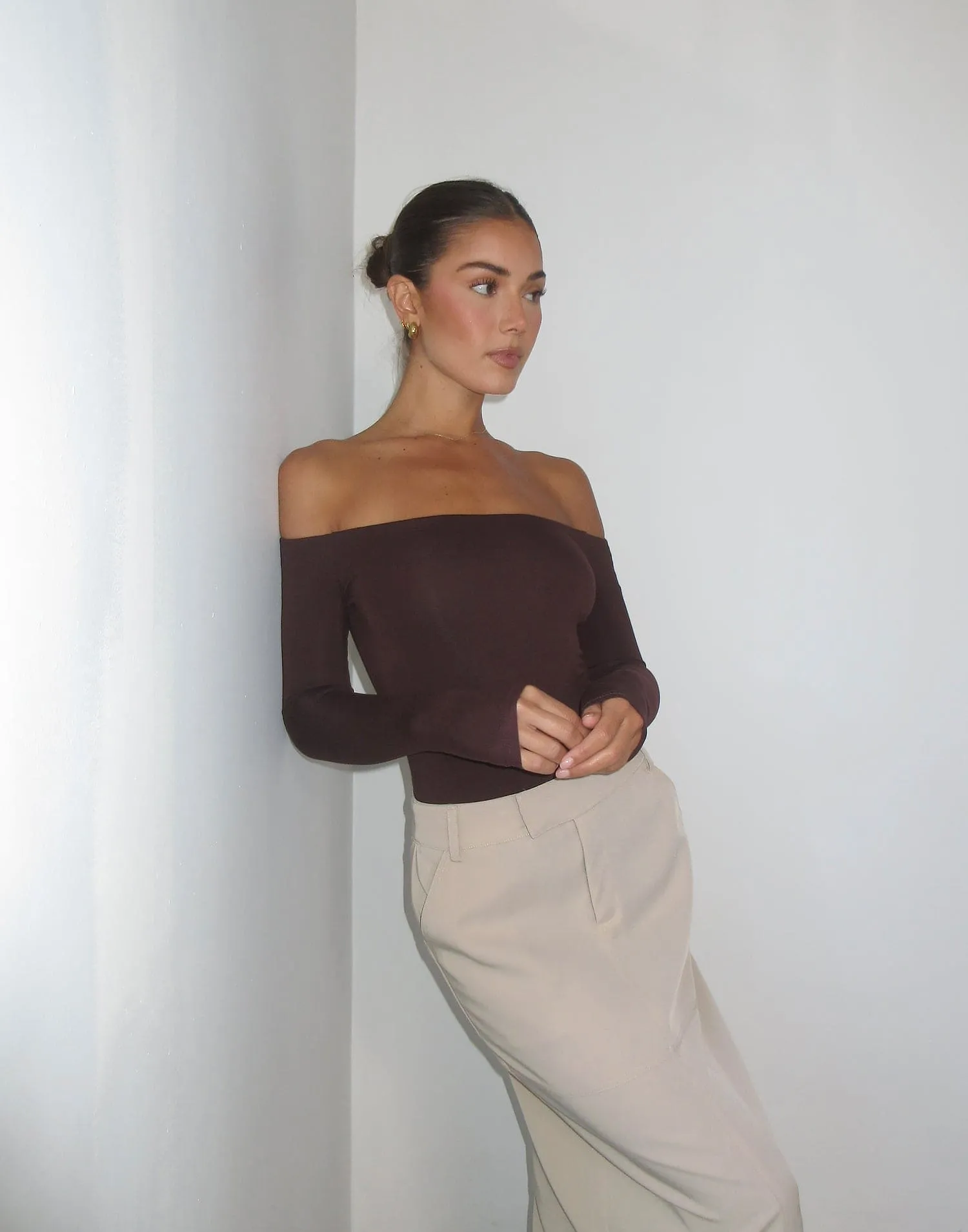 Iris Bodysuit (Cocoa) sold by Charcoal Clothing