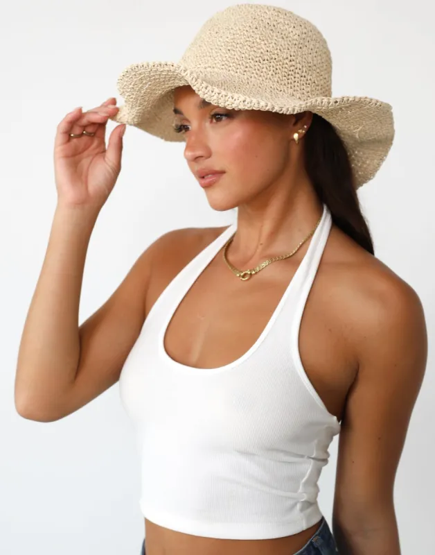 Cove Straw Hat (Sand) sold by Charcoal Clothing
