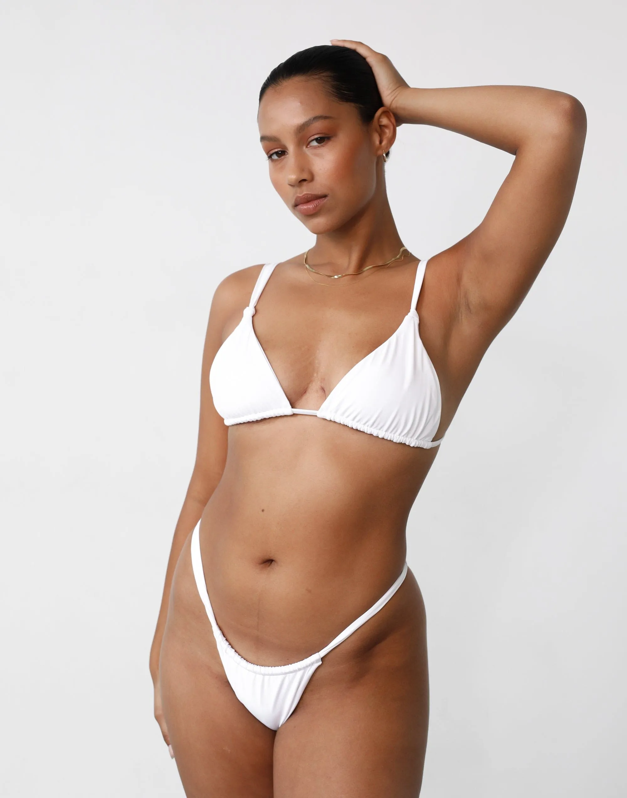 Laguna Triangle Bikini Top (White) sold by Charcoal Clothing product image thumbnail 5