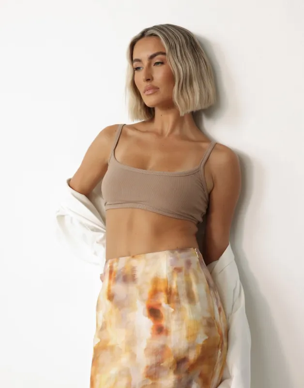 Malina Crop Top (Light Mocha) sold by Charcoal Clothing