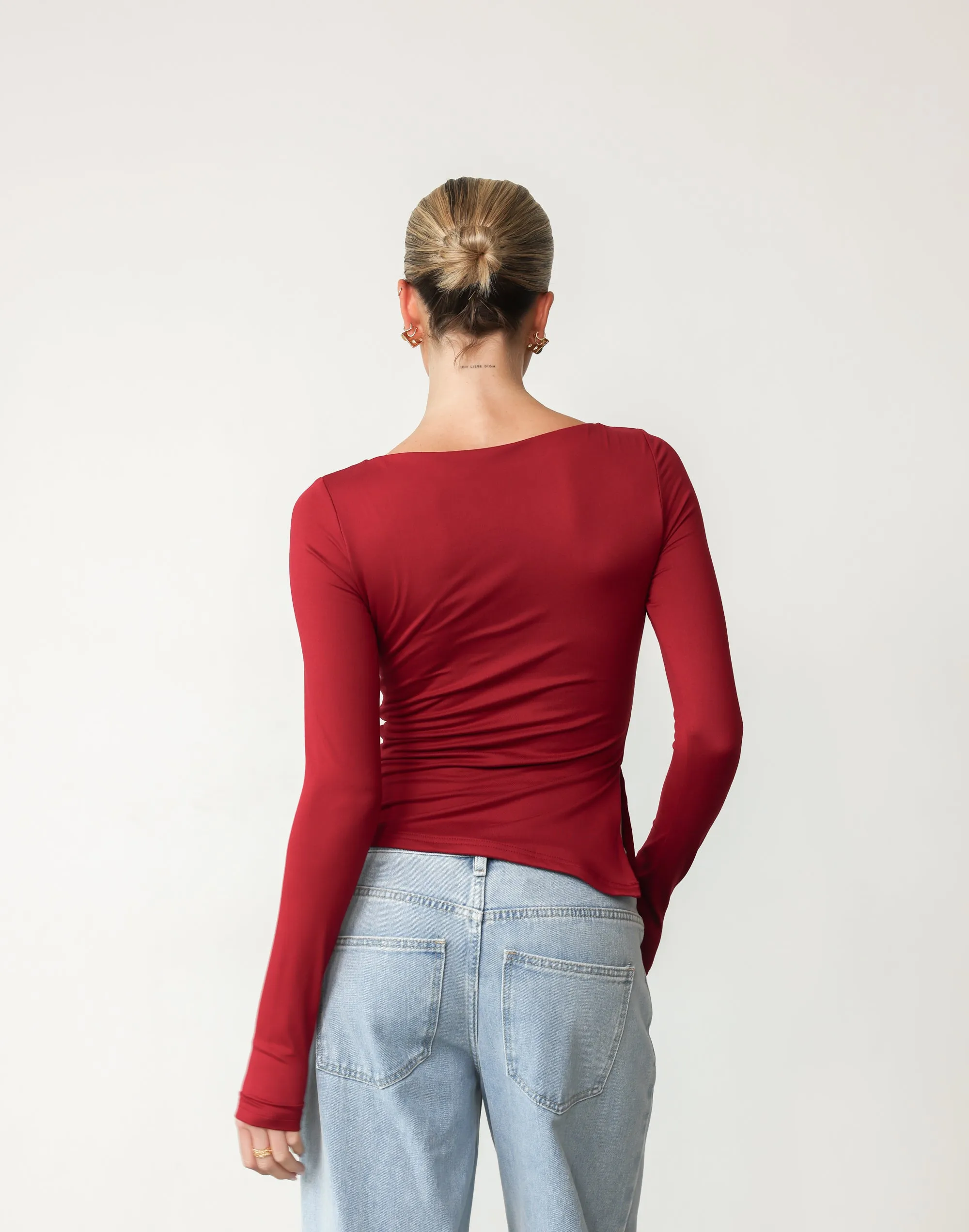Amanda Long Sleeve Top (Cherry) sold by Charcoal Clothing product image thumbnail 5