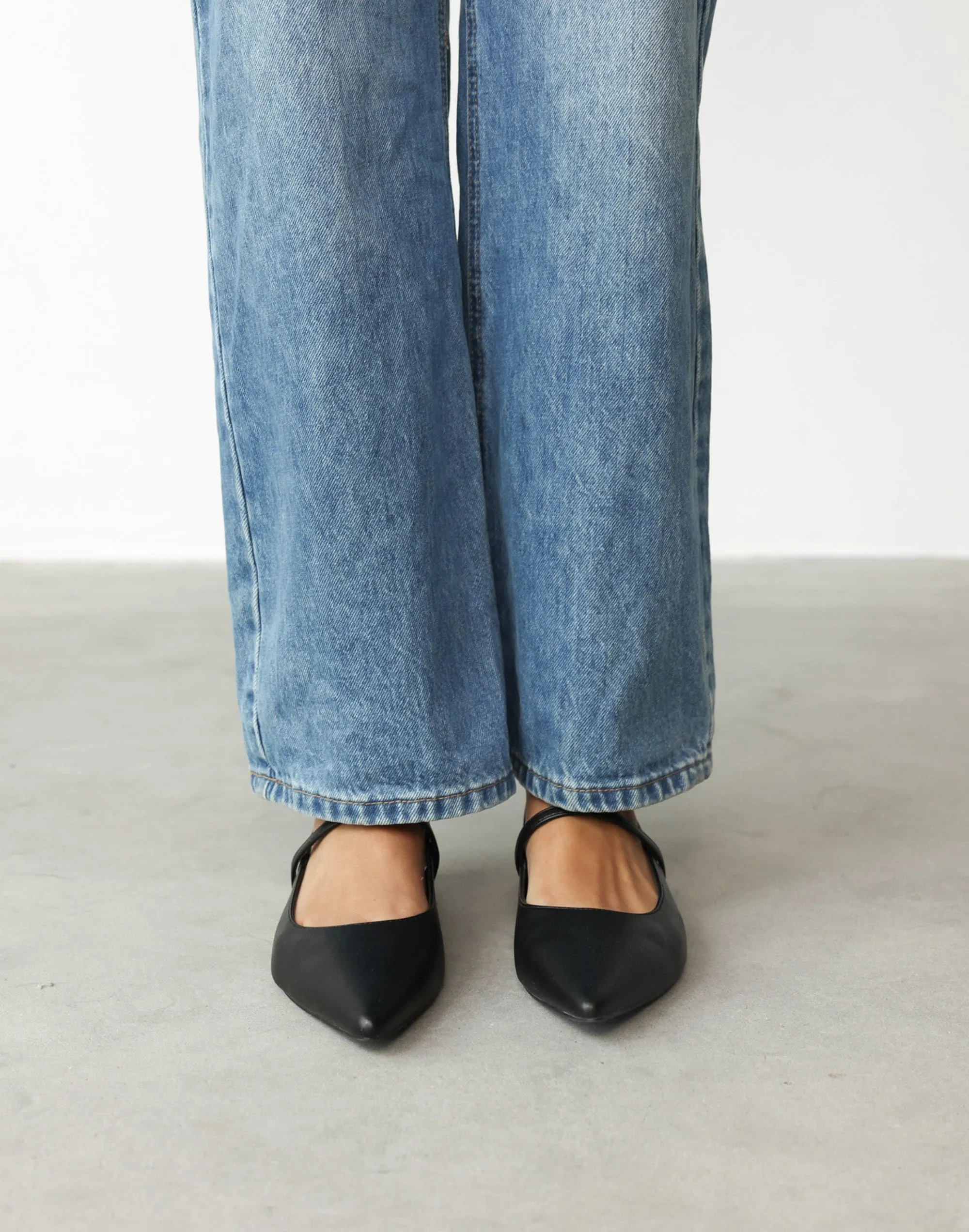 Lourdes Ballet Flat (Black Smooth PU) - By Therapy sold by Charcoal Clothing product image thumbnail 2