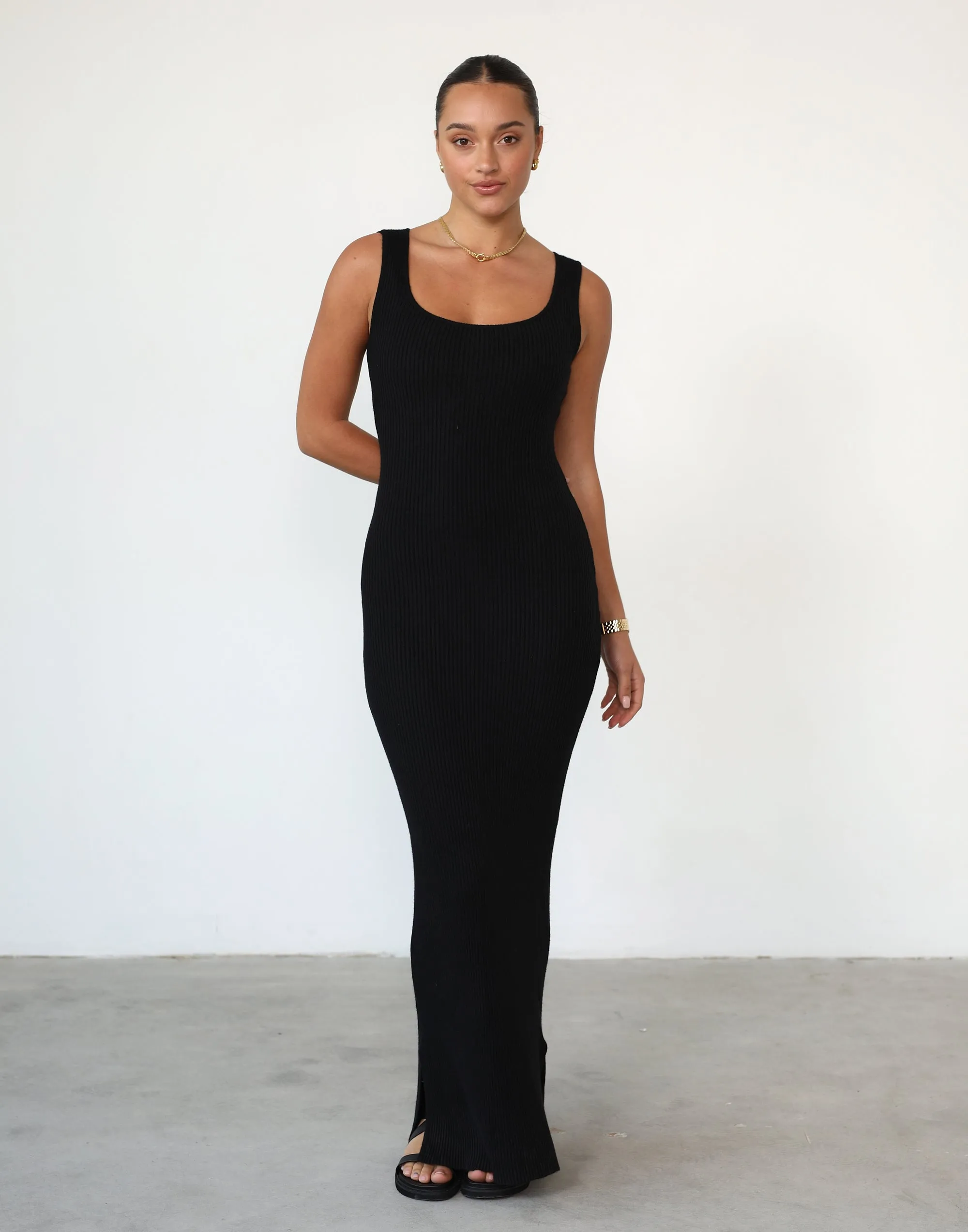 Aja Maxi Dress (Black) sold by Charcoal Clothing