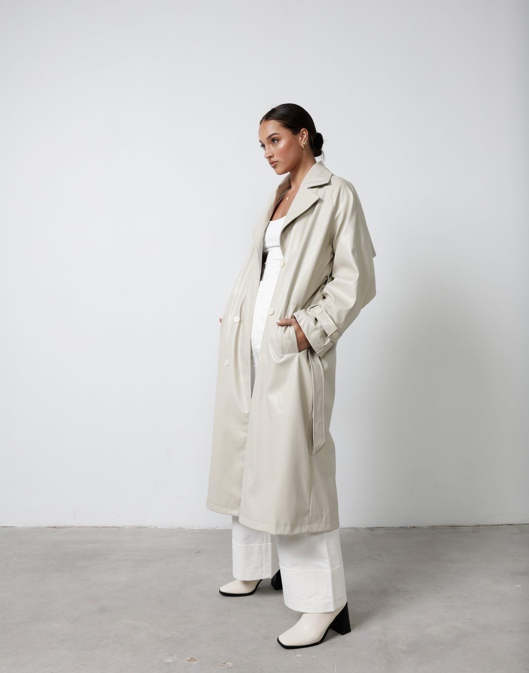 Wilana Trench Coat (Cream) sold by Charcoal Clothing product image thumbnail 4