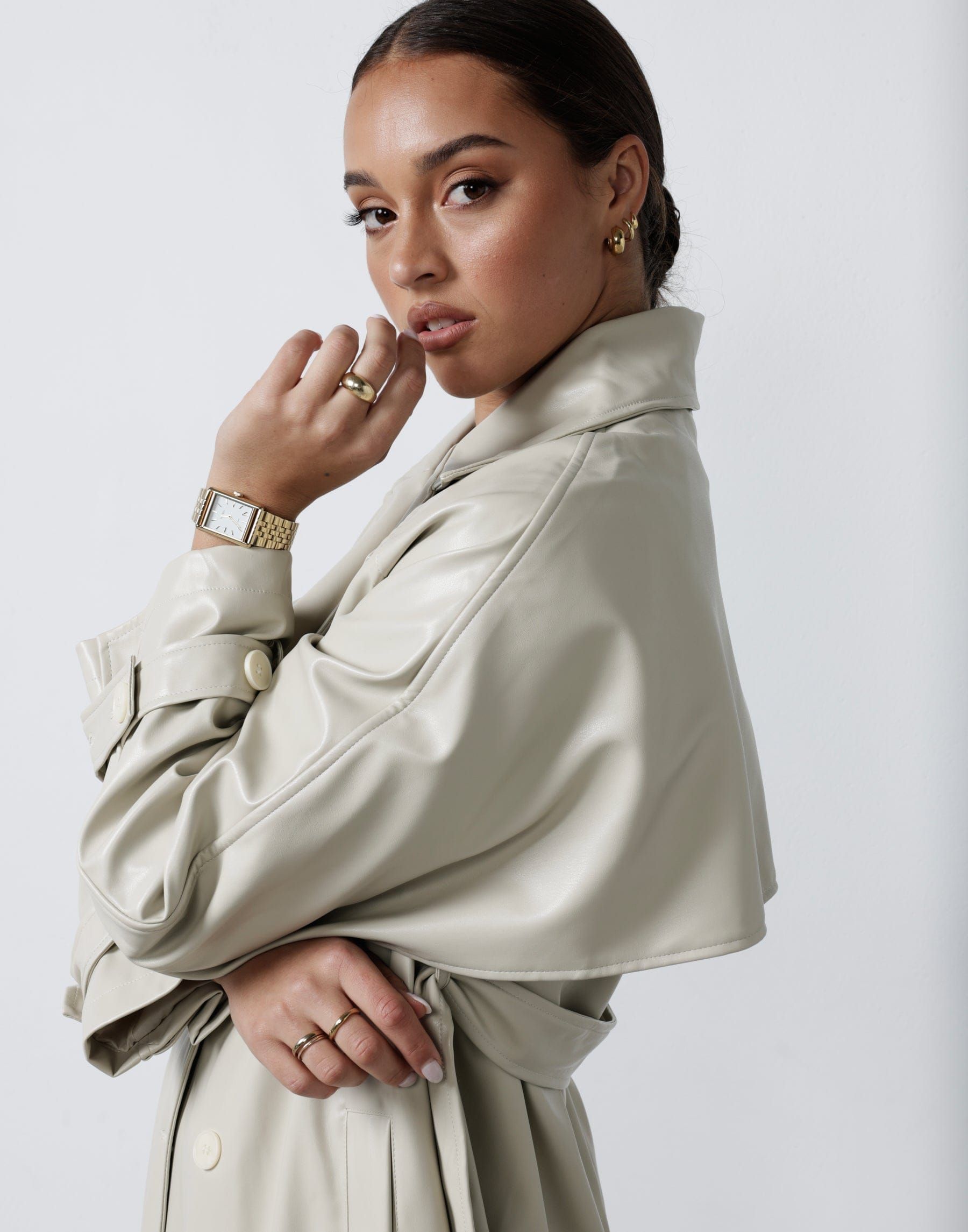 Wilana Trench Coat (Cream) sold by Charcoal Clothing