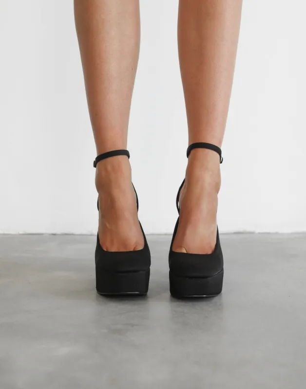 Samson Heels (Black Neoprene) - By Billini sold by Charcoal Clothing
