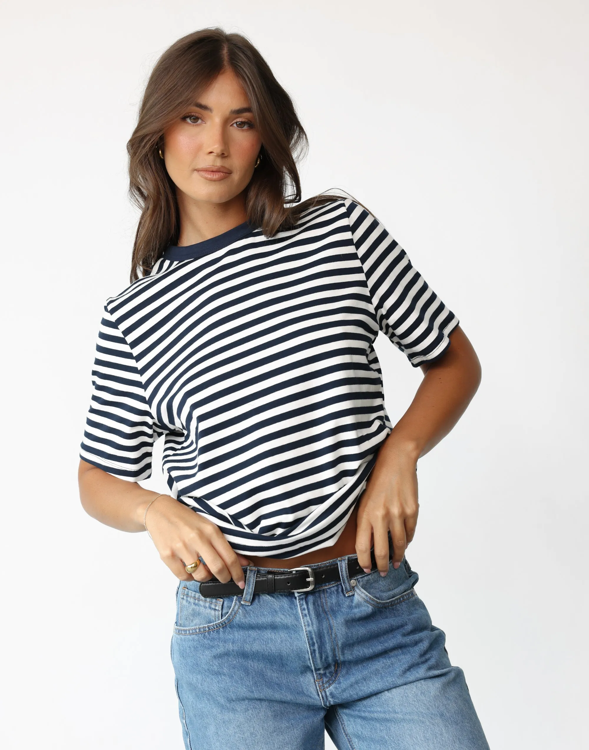 Ellyse T-Shirt (Navy/White Stripe) sold by Charcoal Clothing product image thumbnail 5