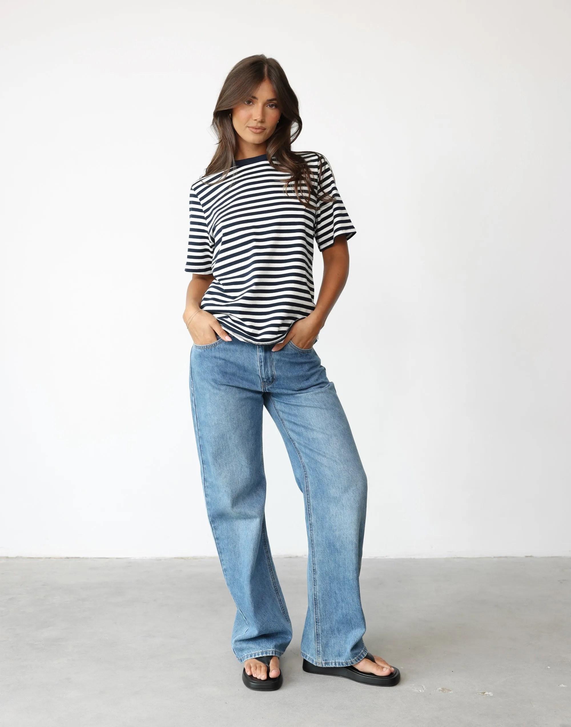 Ellyse T-Shirt (Navy/White Stripe) sold by Charcoal Clothing product image thumbnail 3