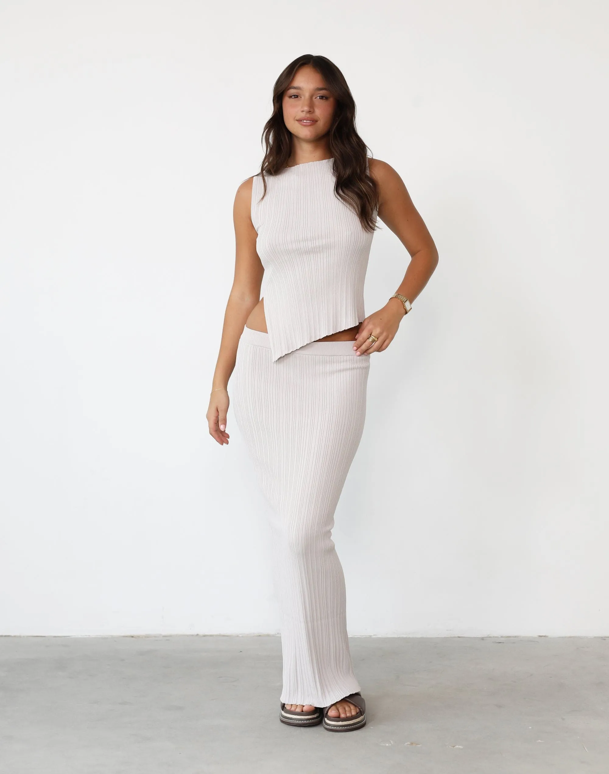Kienna Maxi Skirt (Cloud) sold by Charcoal Clothing