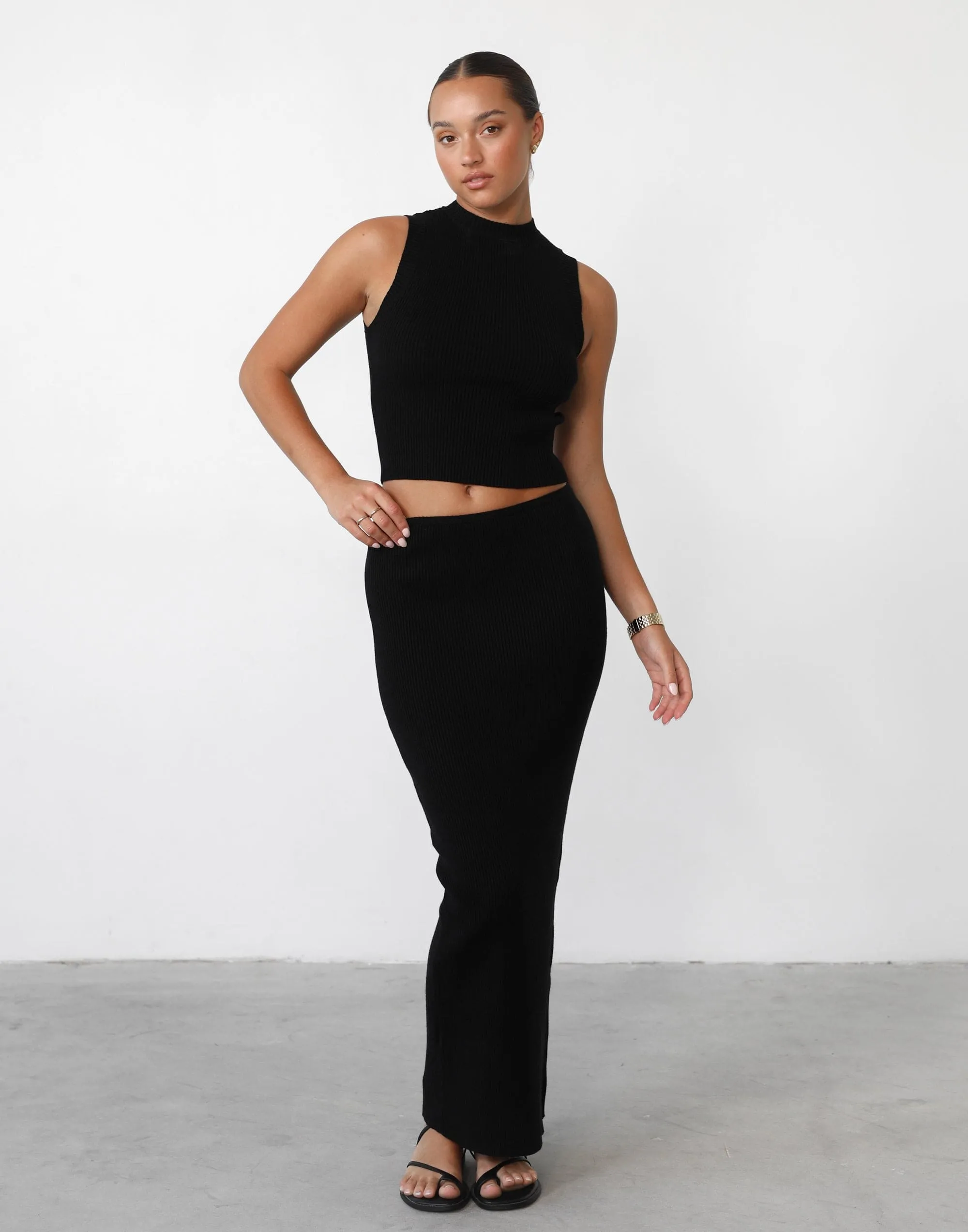 Nate Knit Maxi Skirt (Black) sold by Charcoal Clothing product image thumbnail 3