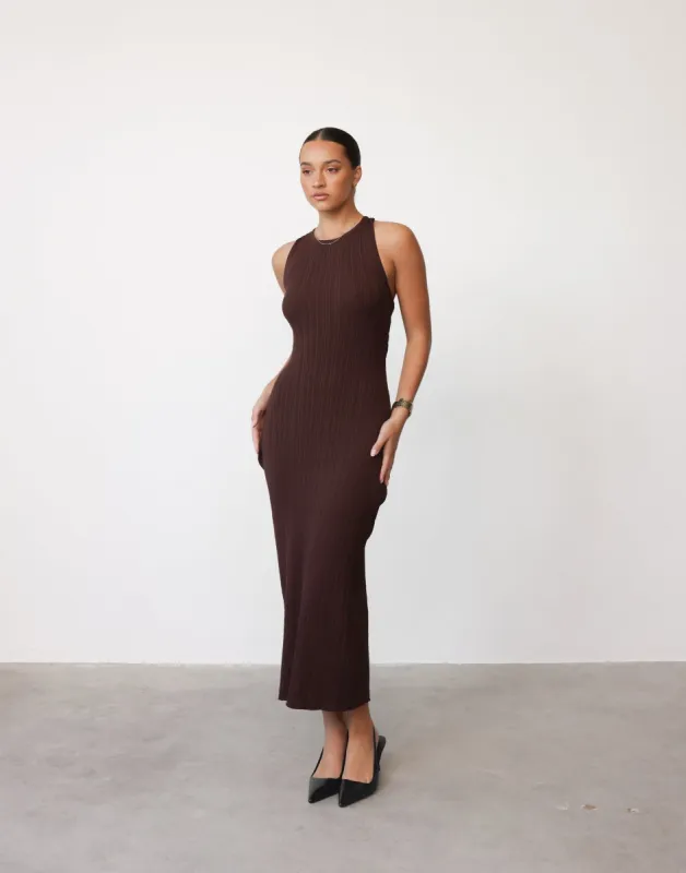 Charm Midi Dress (Cocoa) sold by Charcoal Clothing