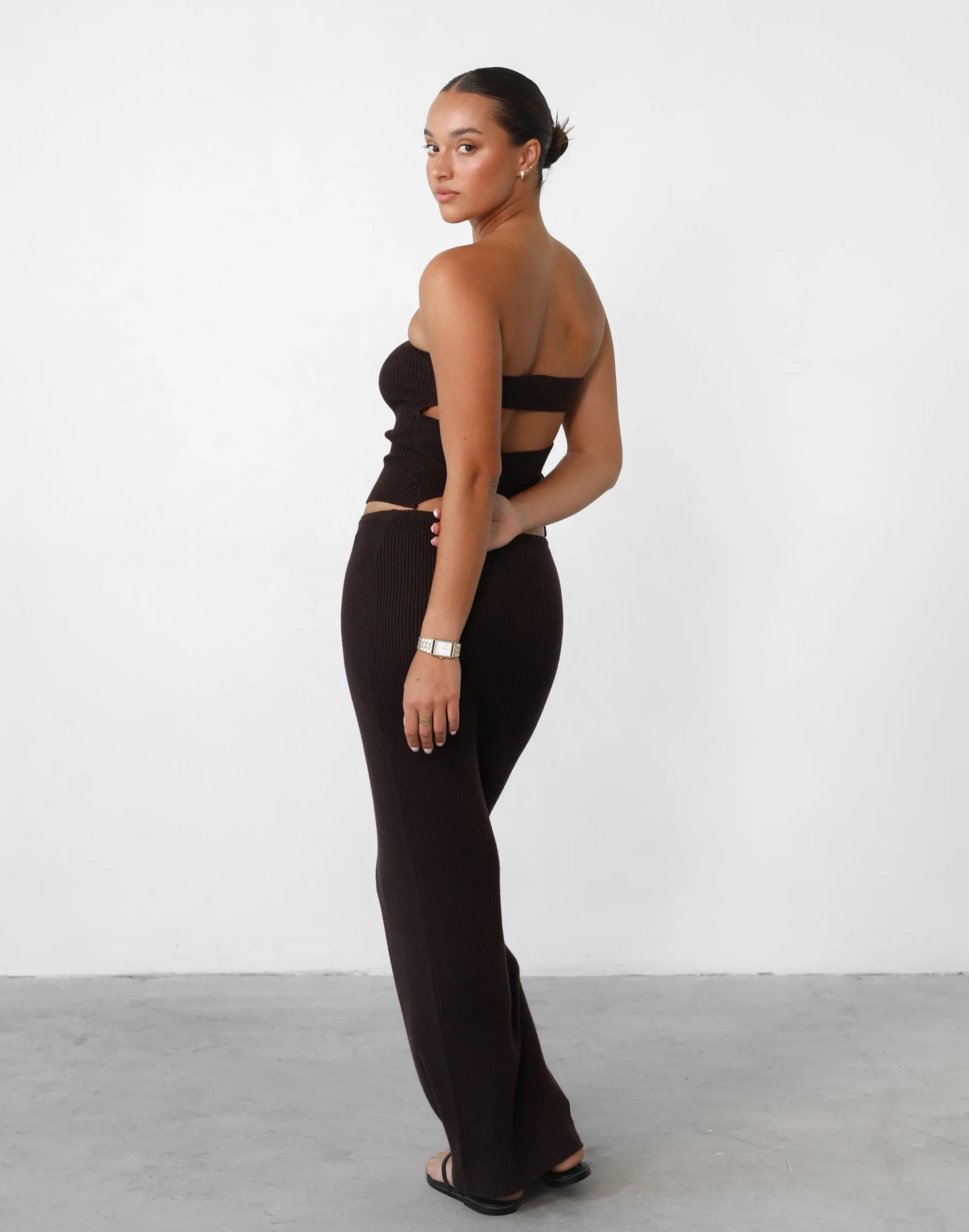 Nate Knit Maxi Skirt (Chocolate) sold by Charcoal Clothing product image thumbnail 2