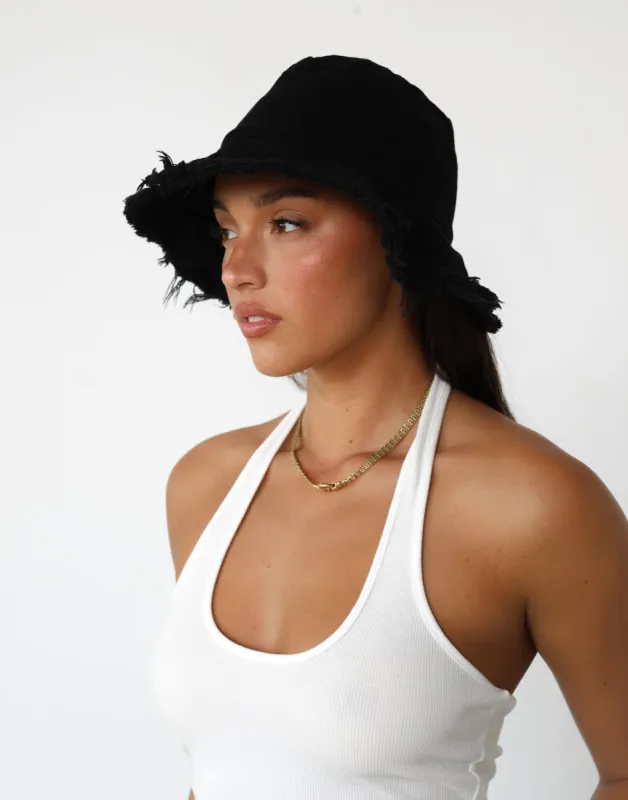 Leilani Bucket Hat (Black) sold by Charcoal Clothing