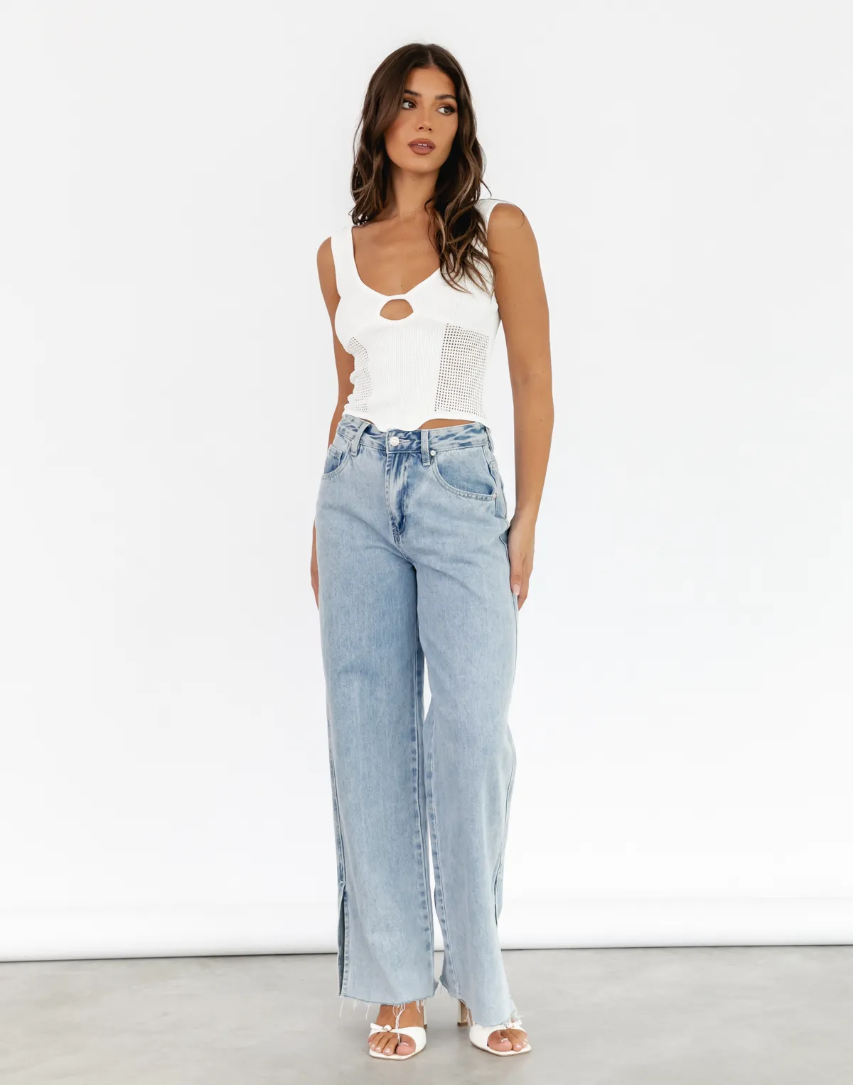 Lizzo Crop Top (White) sold by Charcoal Clothing product image thumbnail 3