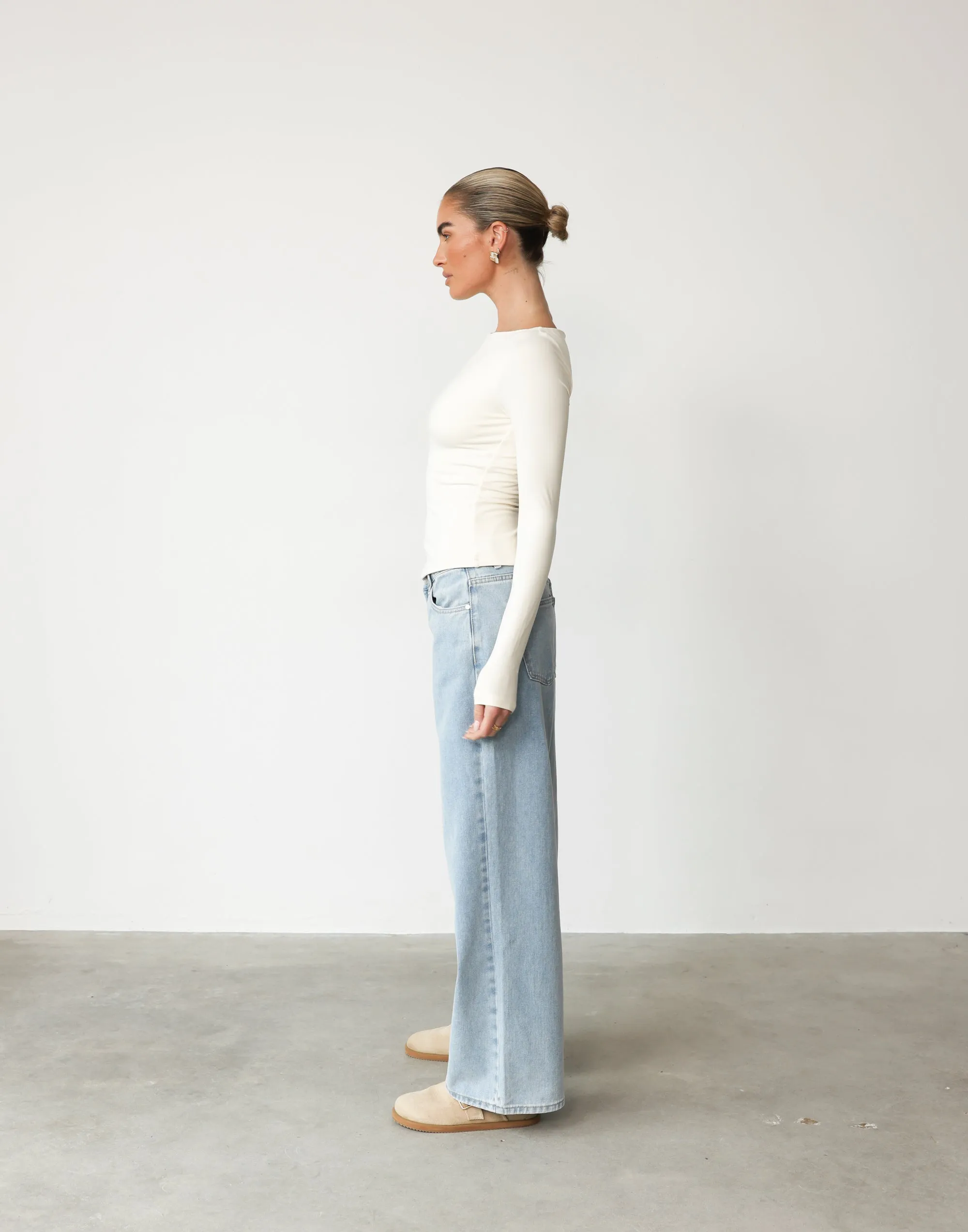 Amanda Long Sleeve Top (Oat) sold by Charcoal Clothing product image thumbnail 3