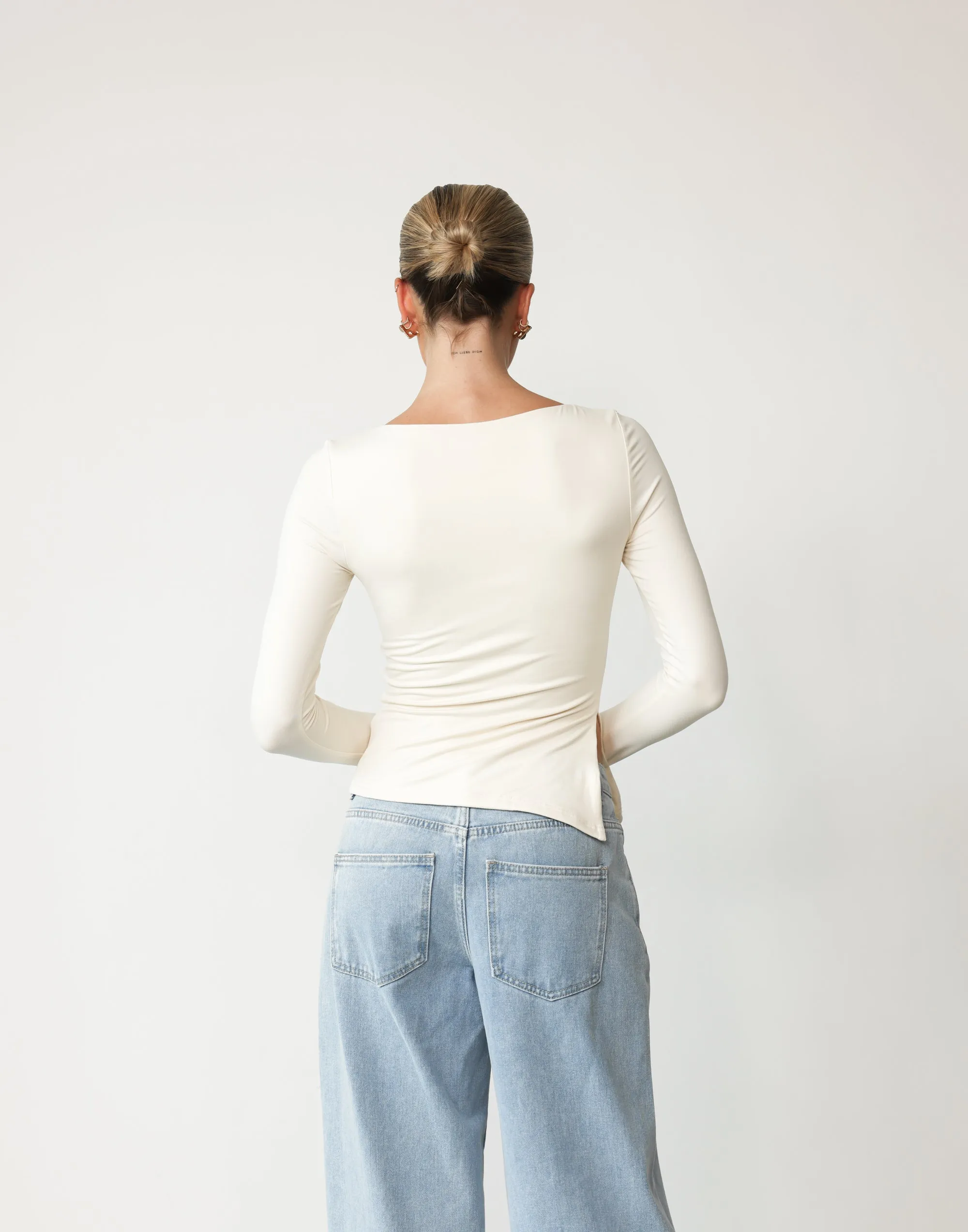 Amanda Long Sleeve Top (Oat) sold by Charcoal Clothing product image thumbnail 5