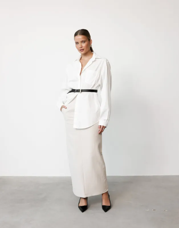 Briar Maxi Skirt (Ecru) sold by Charcoal Clothing