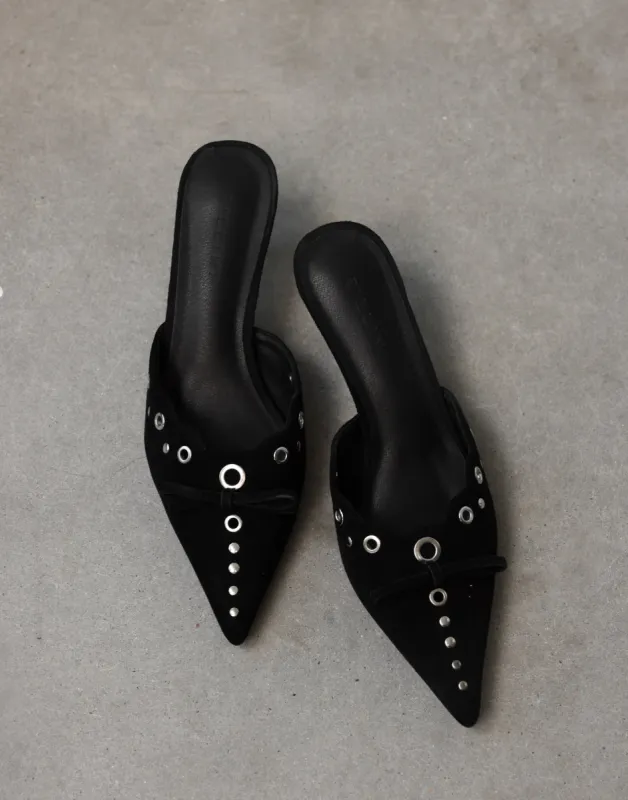 Elio Heels (Black Suede) - By Billini sold by Charcoal Clothing