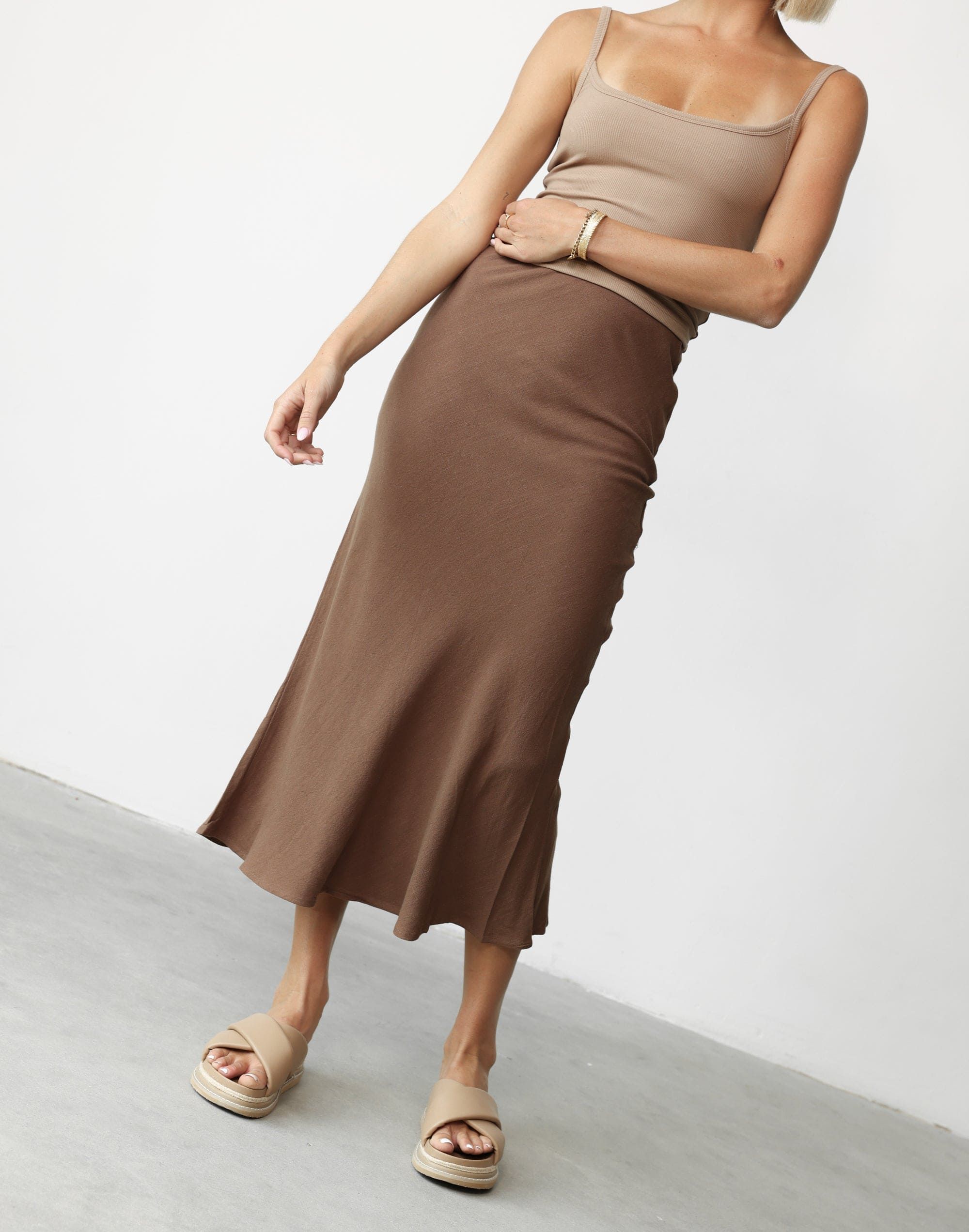 Rosemaria Midi Skirt (Oak) sold by Charcoal Clothing product image thumbnail 4