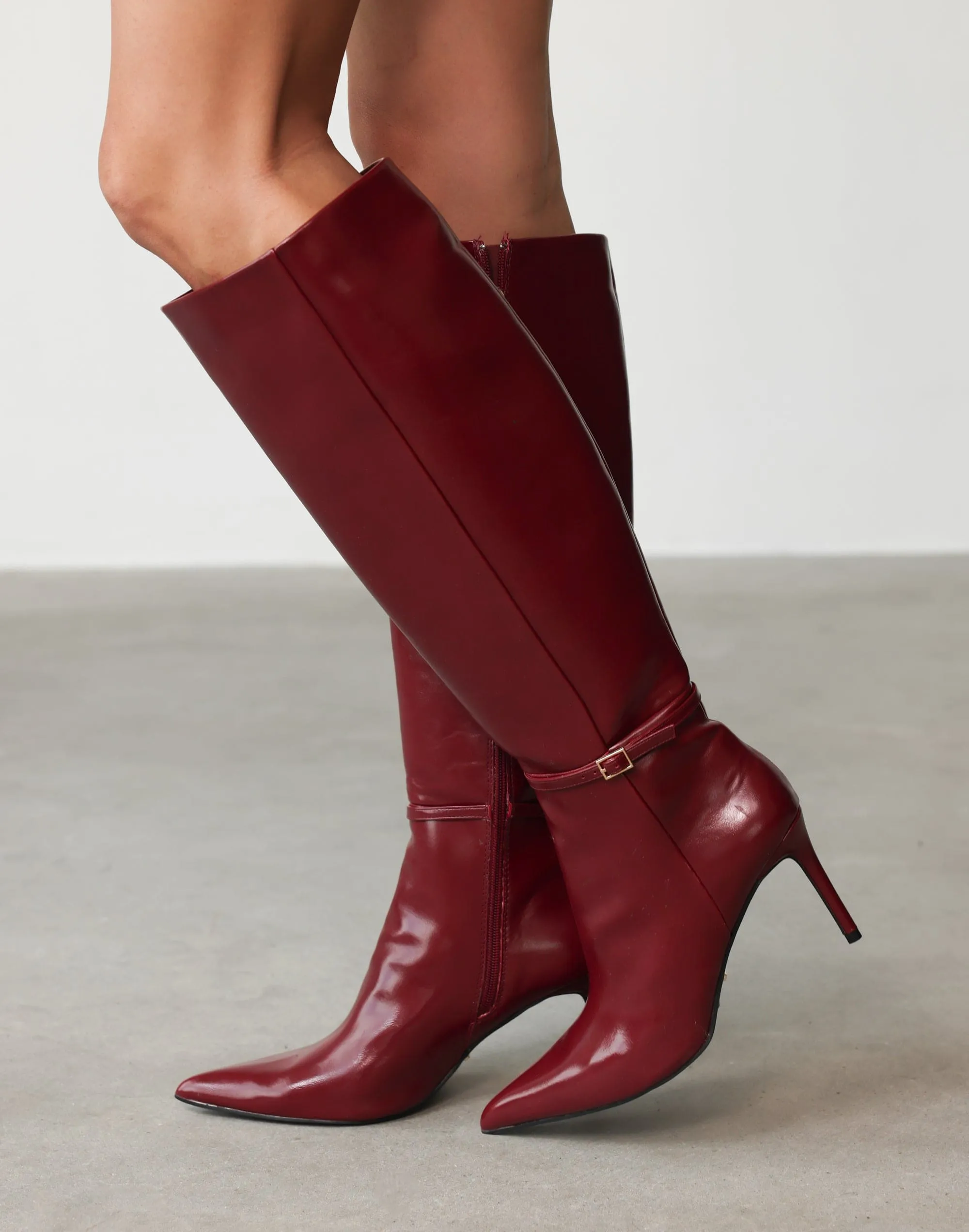 Violetta Knee High Boots (Cherry Texture) - By Billini sold by Charcoal Clothing product image thumbnail 3