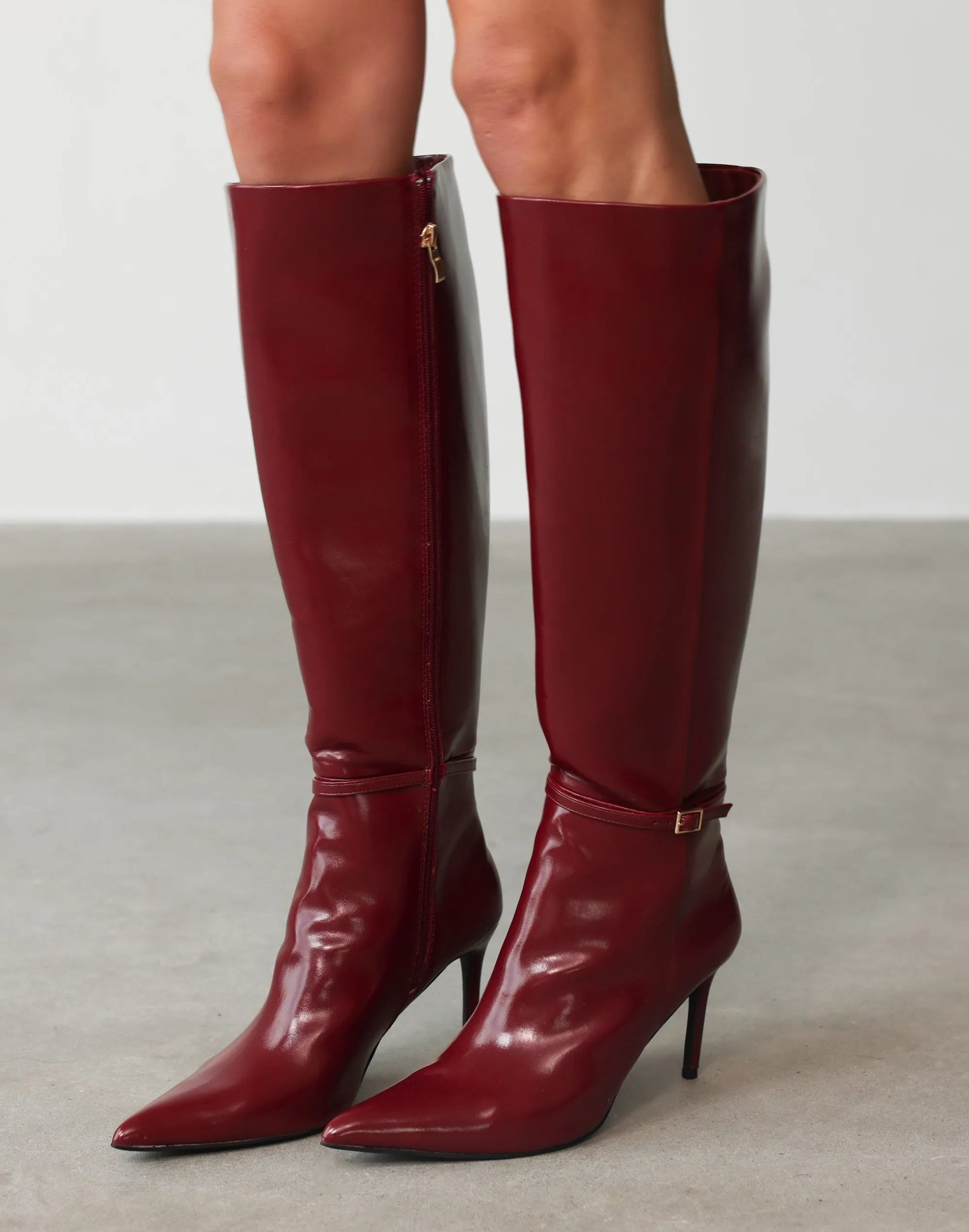 Violetta Knee High Boots (Cherry Texture) - By Billini sold by Charcoal Clothing product image thumbnail 4