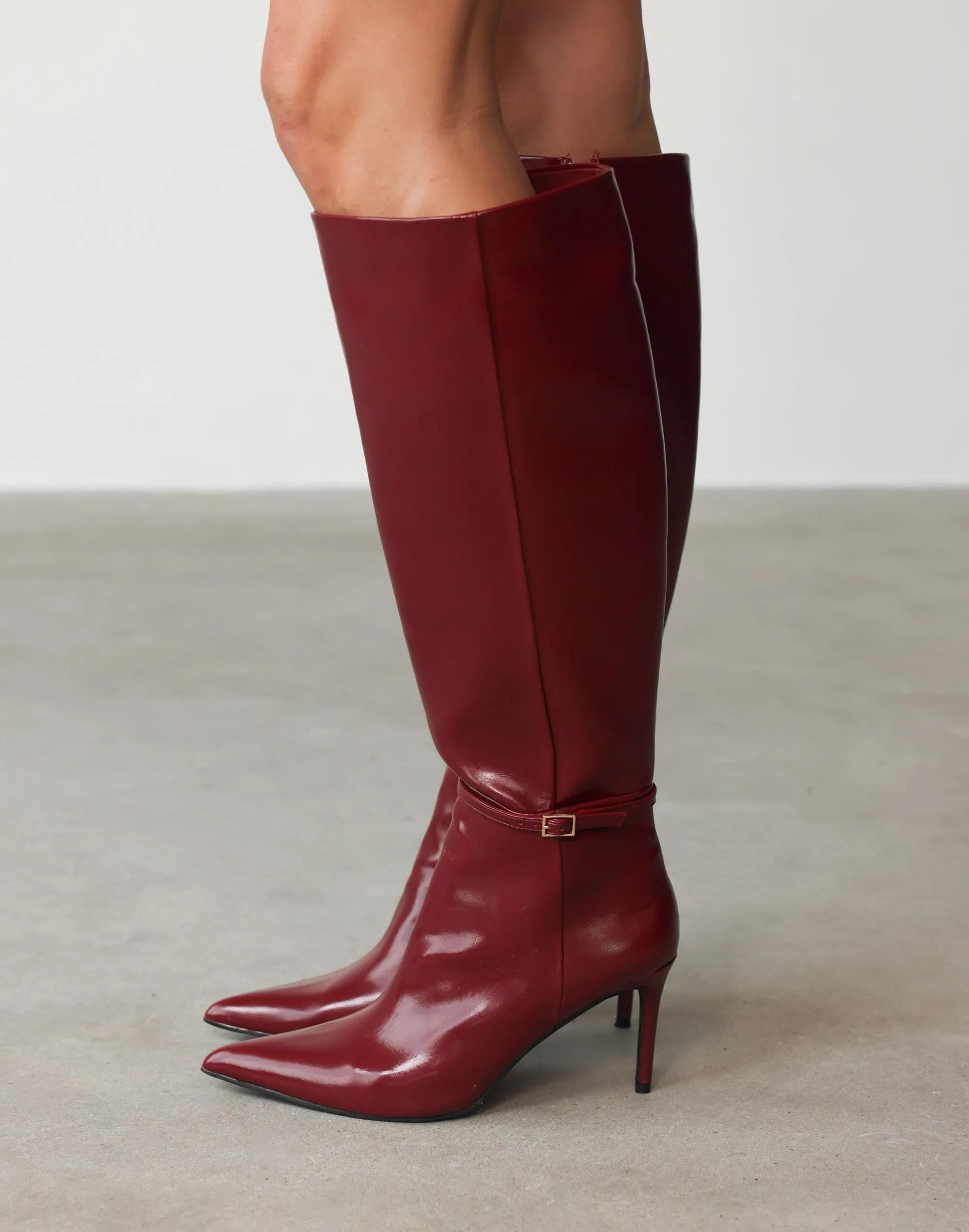 Violetta Knee High Boots (Cherry Texture) - By Billini sold by Charcoal Clothing product image thumbnail 2