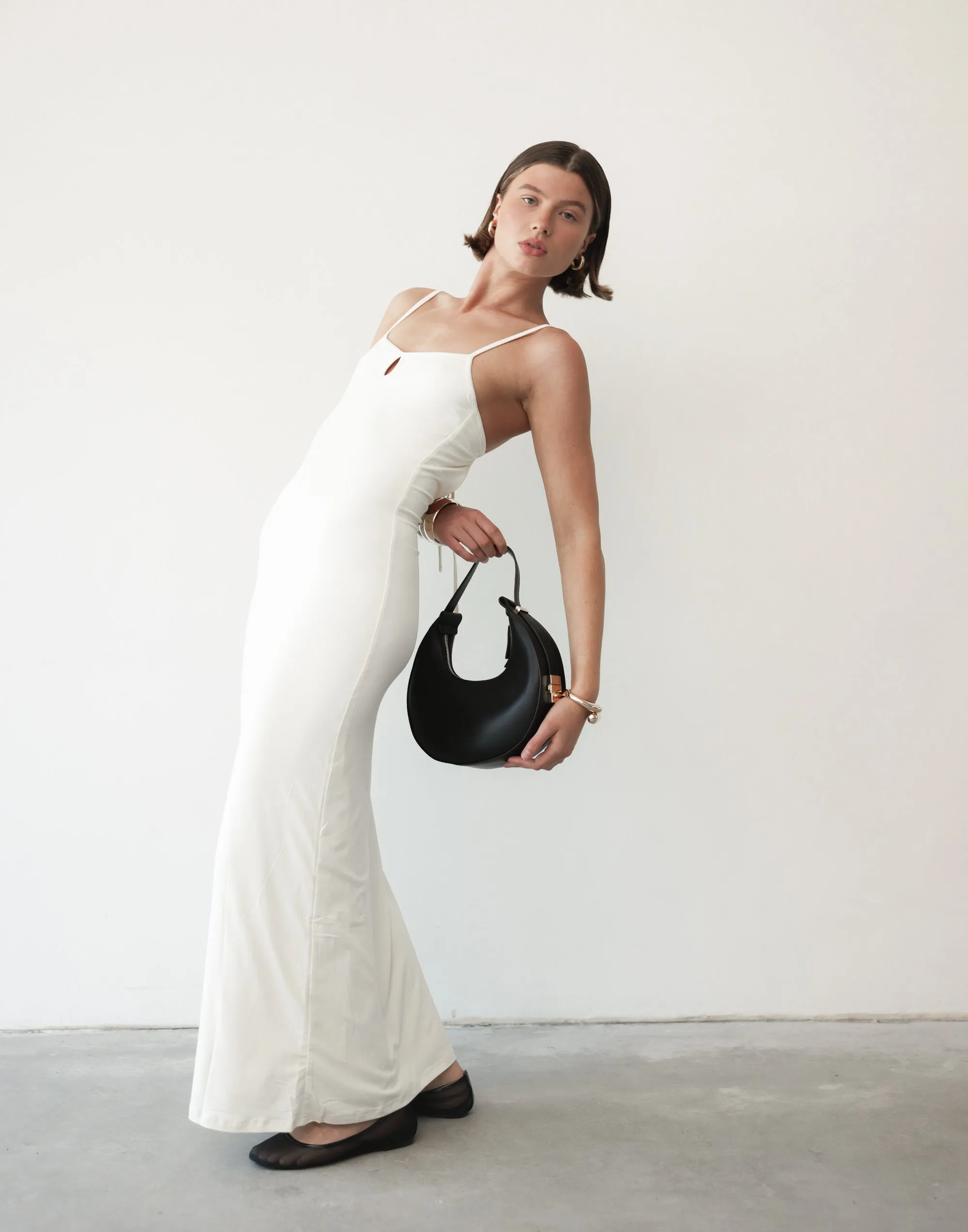 Alexina Maxi Dress (Oat) sold by Charcoal Clothing