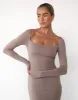 Eyes On Me Maxi Dress (Ash) sold by Charcoal Clothing