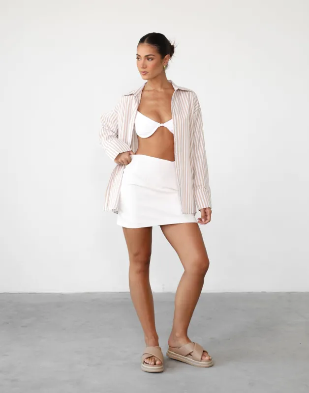 Deykotah Shirt (Beige Stripe) sold by Charcoal Clothing