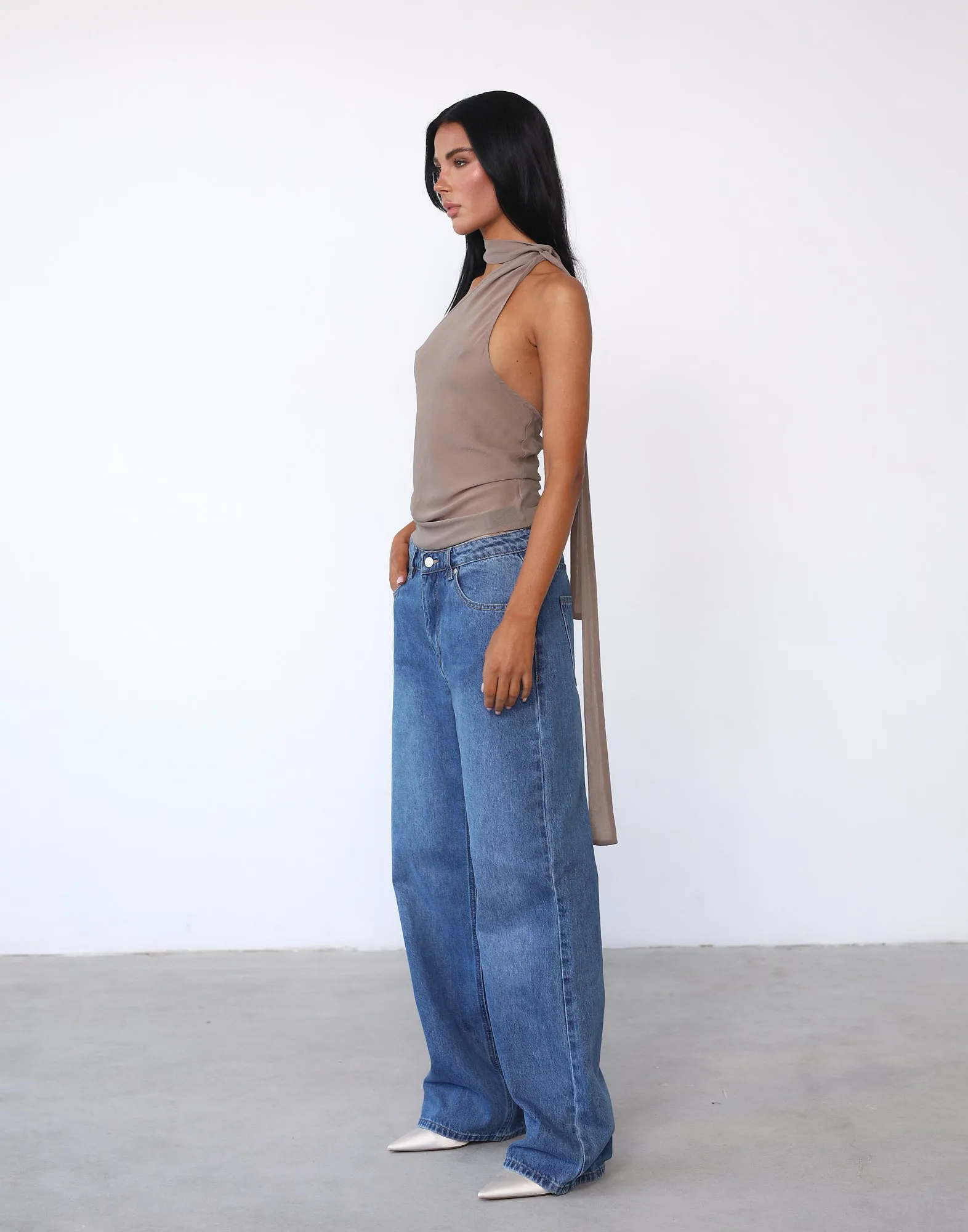 Lux Tie Top (Taupe) - By Lioness sold by Charcoal Clothing product image thumbnail 4