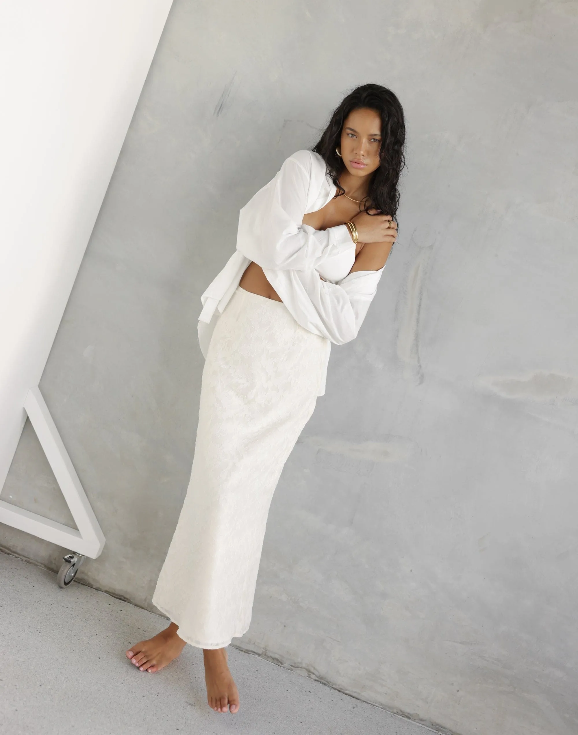 Juliet Maxi Skirt (Cream) sold by Charcoal Clothing