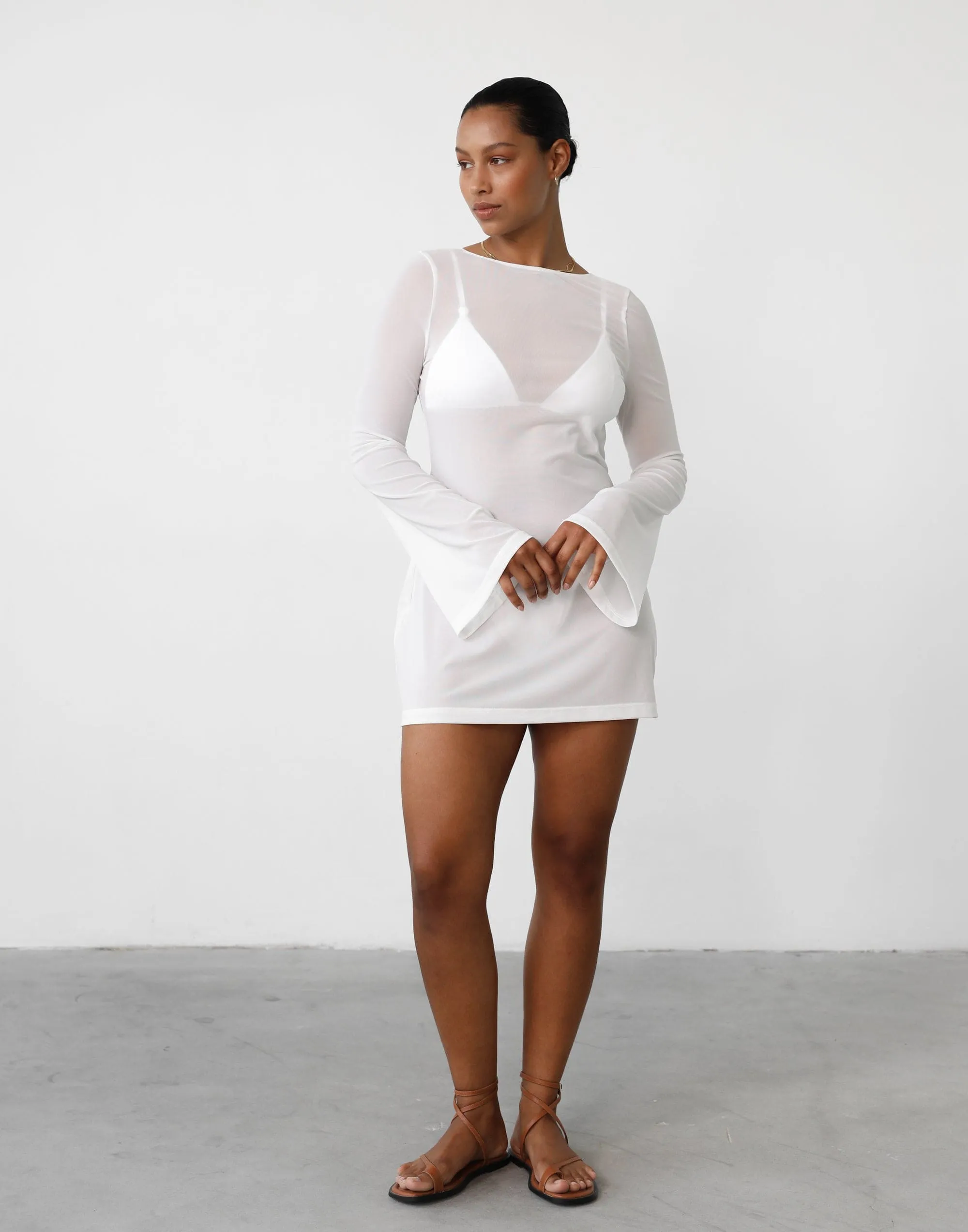 Make Waves Mini Dress (White) sold by Charcoal Clothing product image thumbnail 2