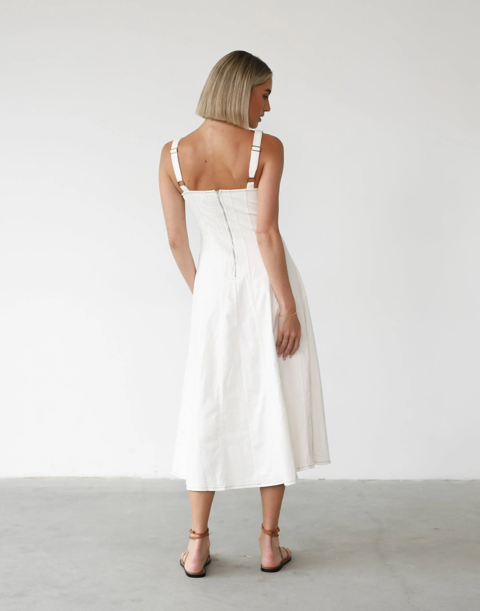 Kella Denim Maxi Dress (White) sold by Charcoal Clothing product image thumbnail 5