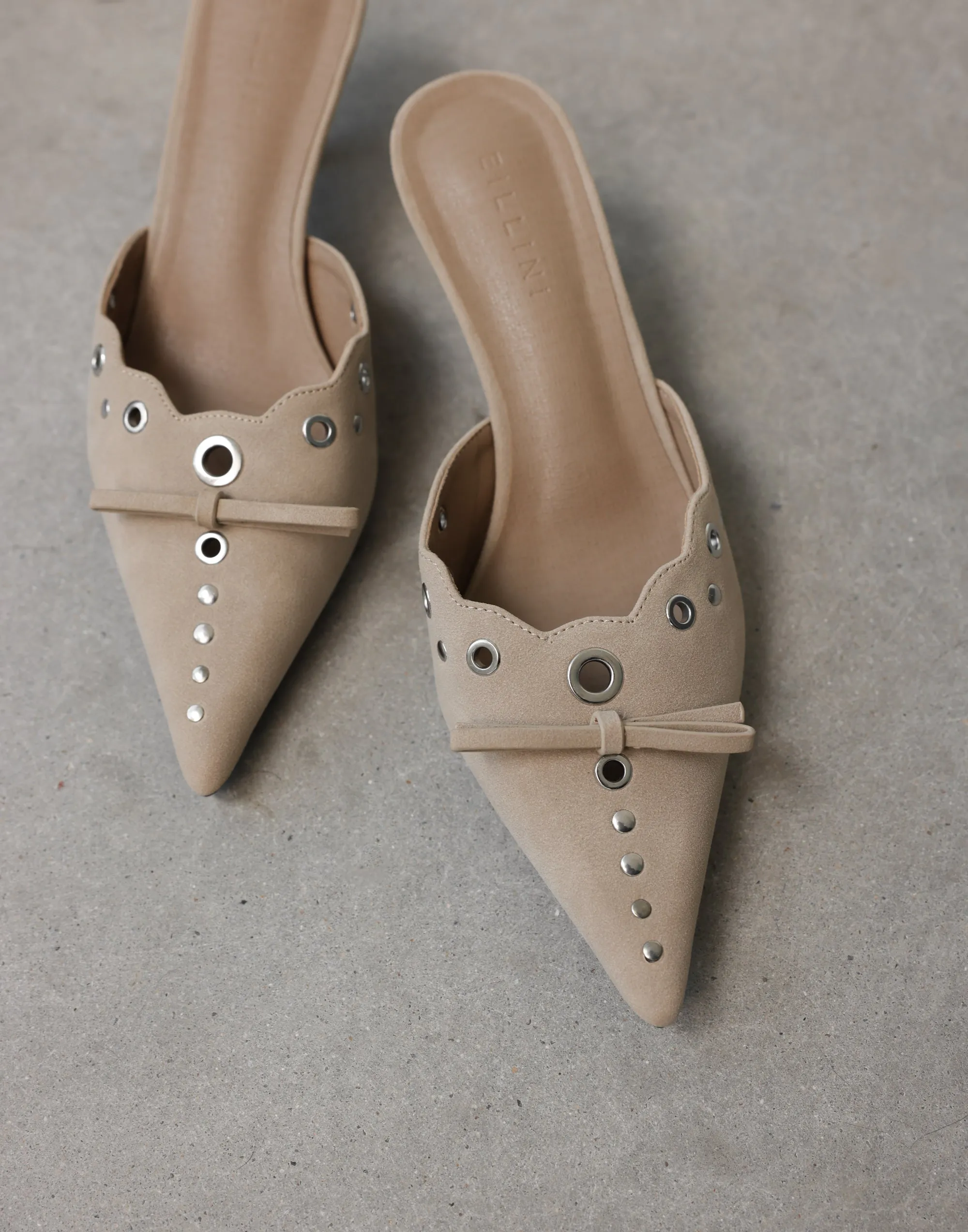 Elio Heels (Light Taupe Suede) - By Billini sold by Charcoal Clothing product image thumbnail 4