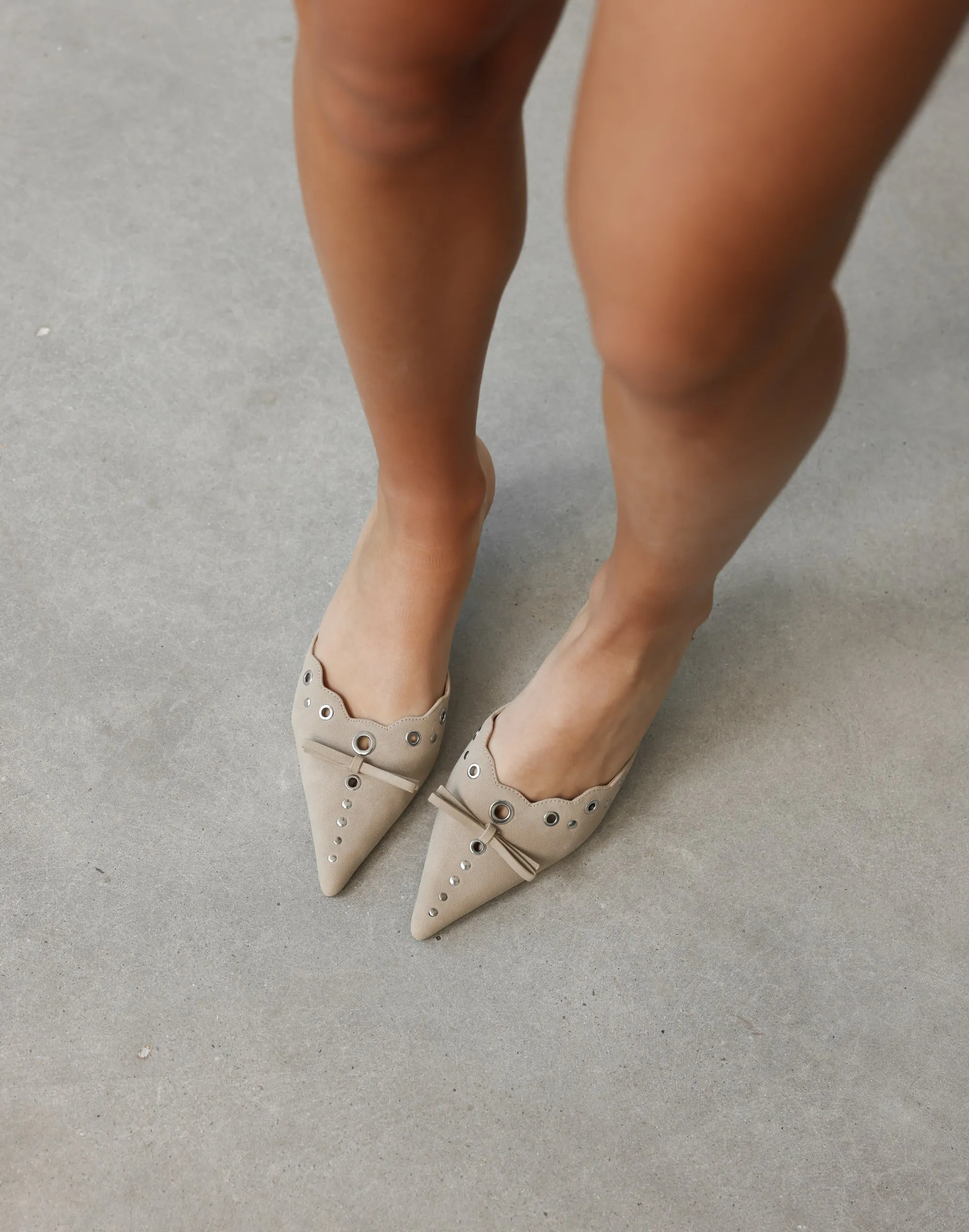 Elio Heels (Light Taupe Suede) - By Billini sold by Charcoal Clothing