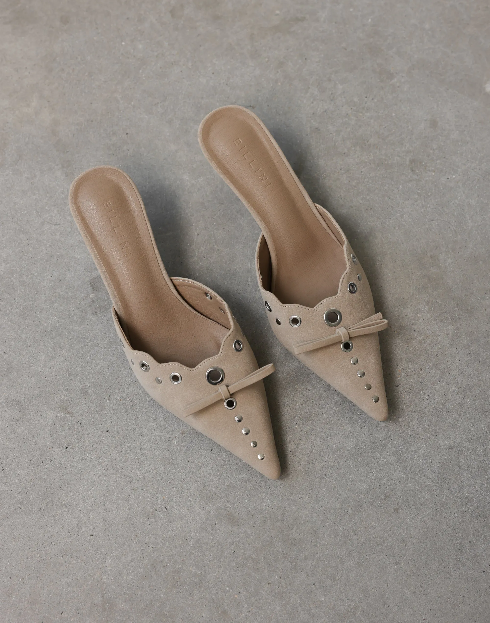 Elio Heels (Light Taupe Suede) - By Billini sold by Charcoal Clothing product image thumbnail 3
