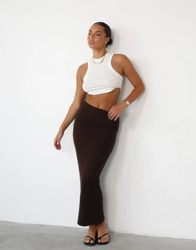 Broadway Maxi Skirt (Cocoa) sold by Charcoal Clothing