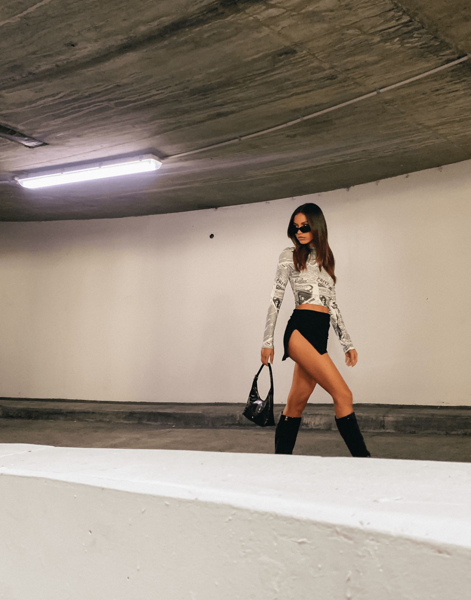 On The Scene Mesh Mini Skirt (Black) sold by Charcoal Clothing product image thumbnail 5