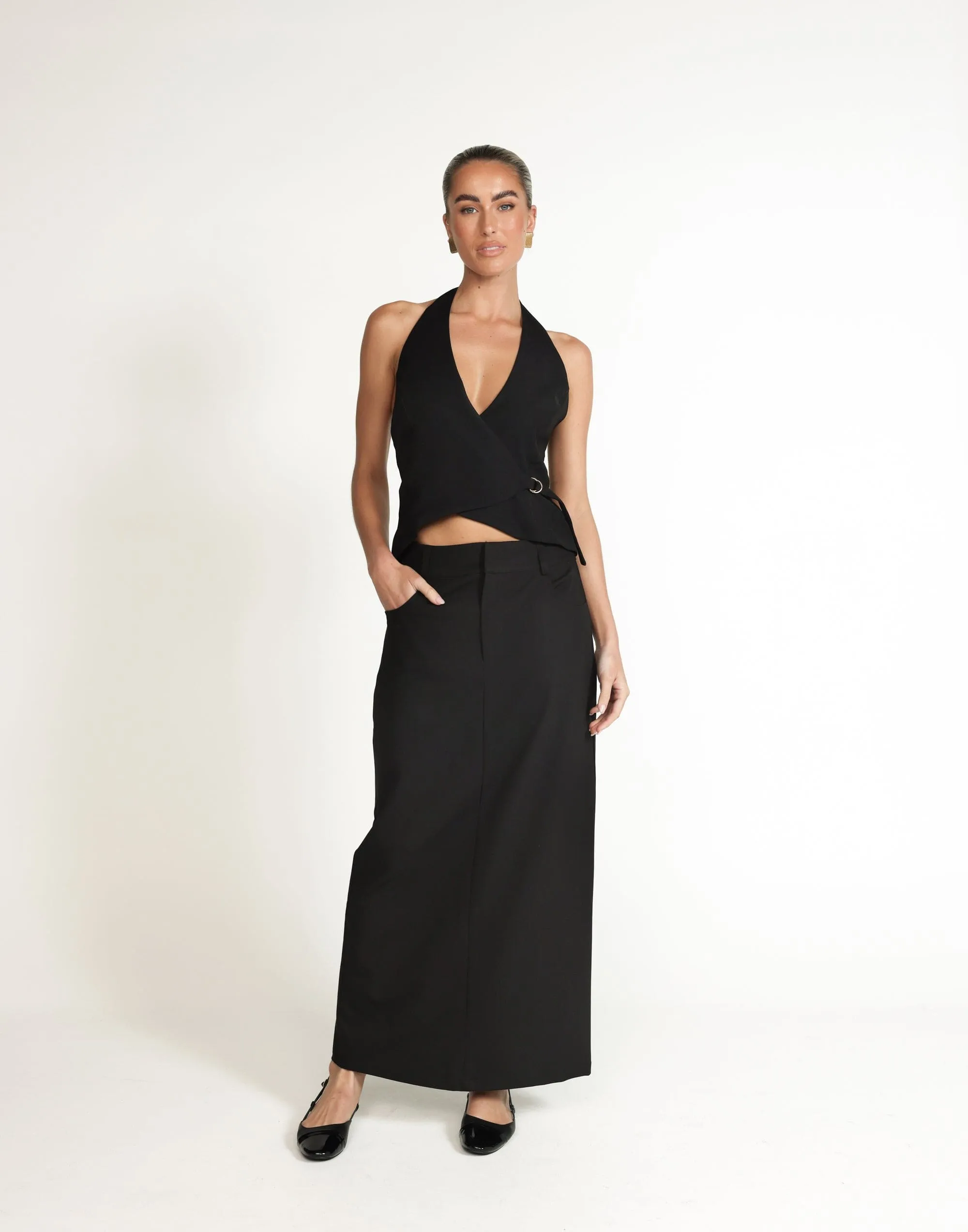 Salome Maxi Skirt (Black) sold by Charcoal Clothing