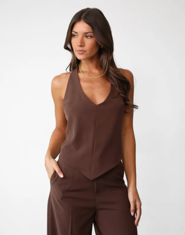 Grace Top (Cocoa) sold by Charcoal Clothing