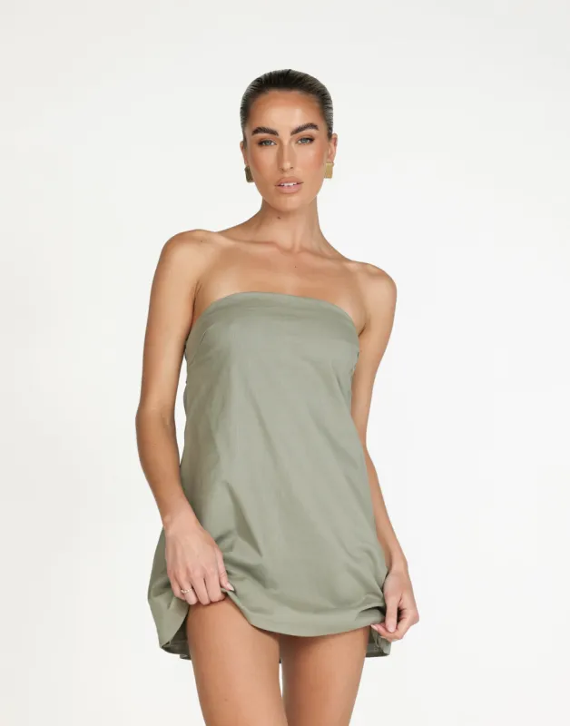 Hati Mini Dress (Seagrass) sold by Charcoal Clothing