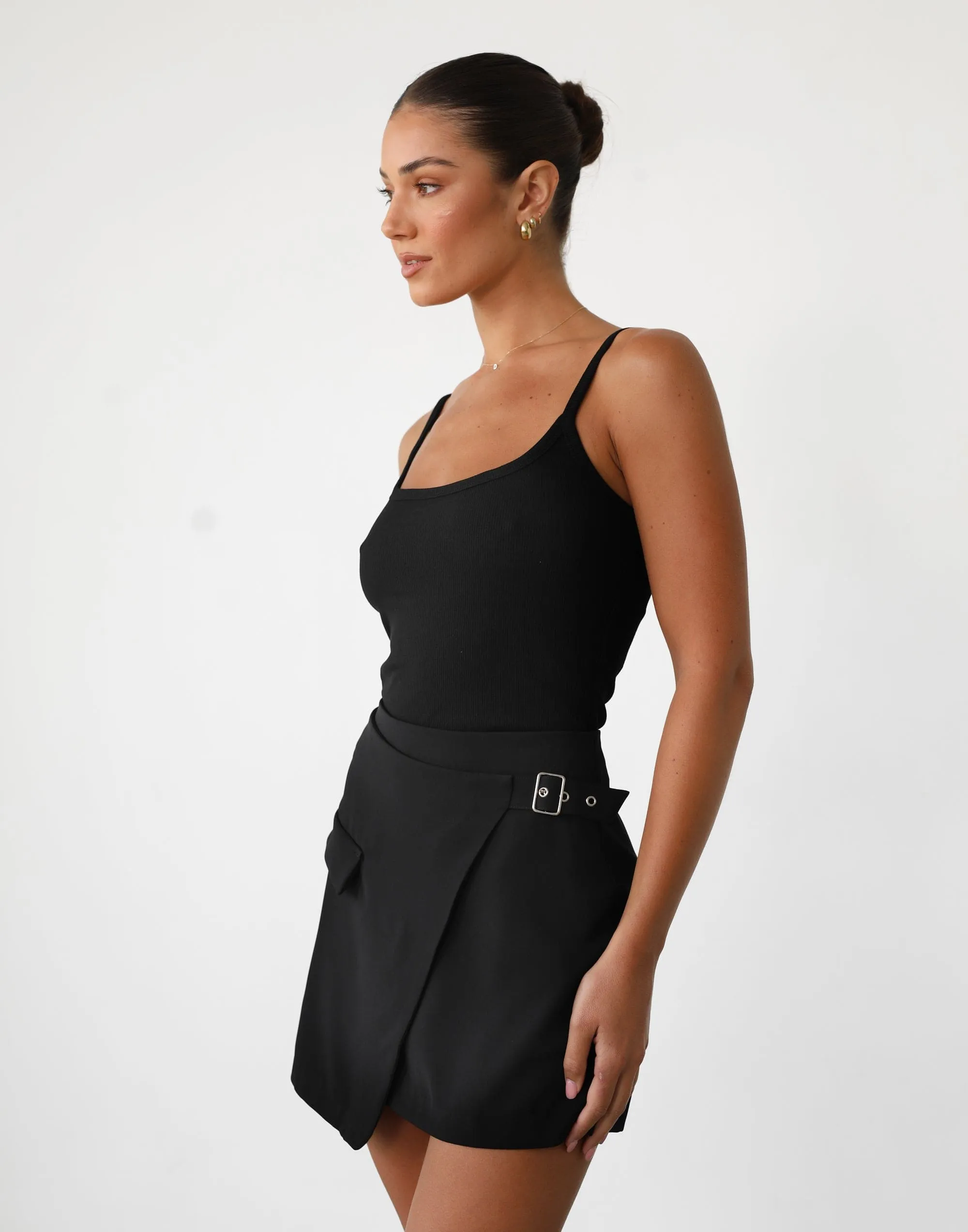 Kamala Mini Skirt (Black) sold by Charcoal Clothing