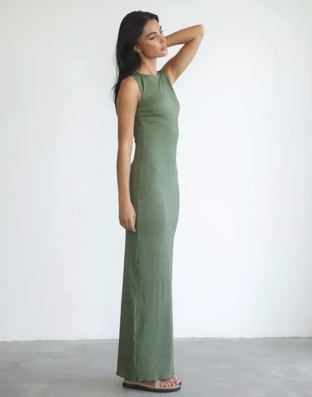 As It Was Maxi Dress (Olive) sold by Charcoal Clothing